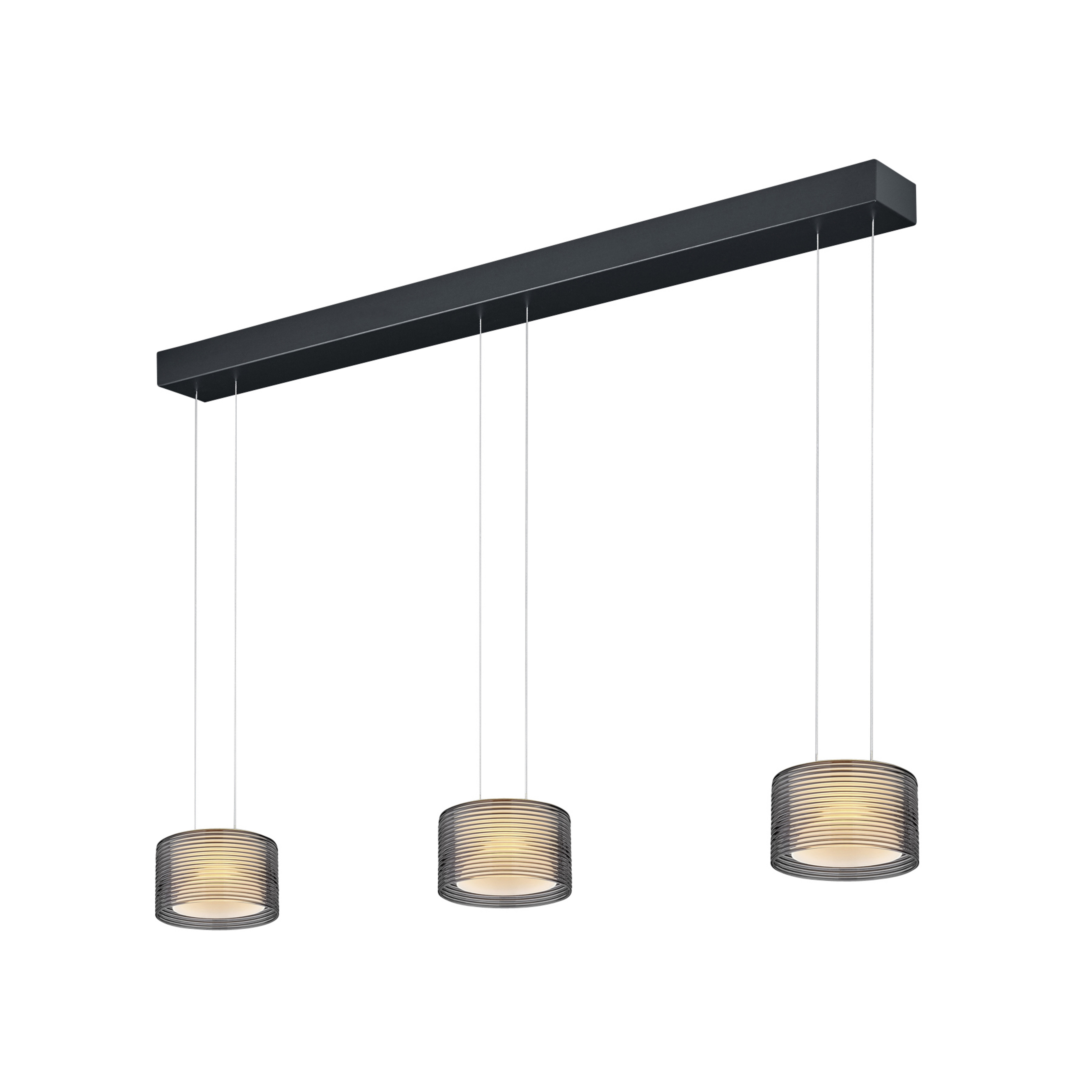 BANKAMP Grand Groove LED-Hängeleuchte, dreiflammig