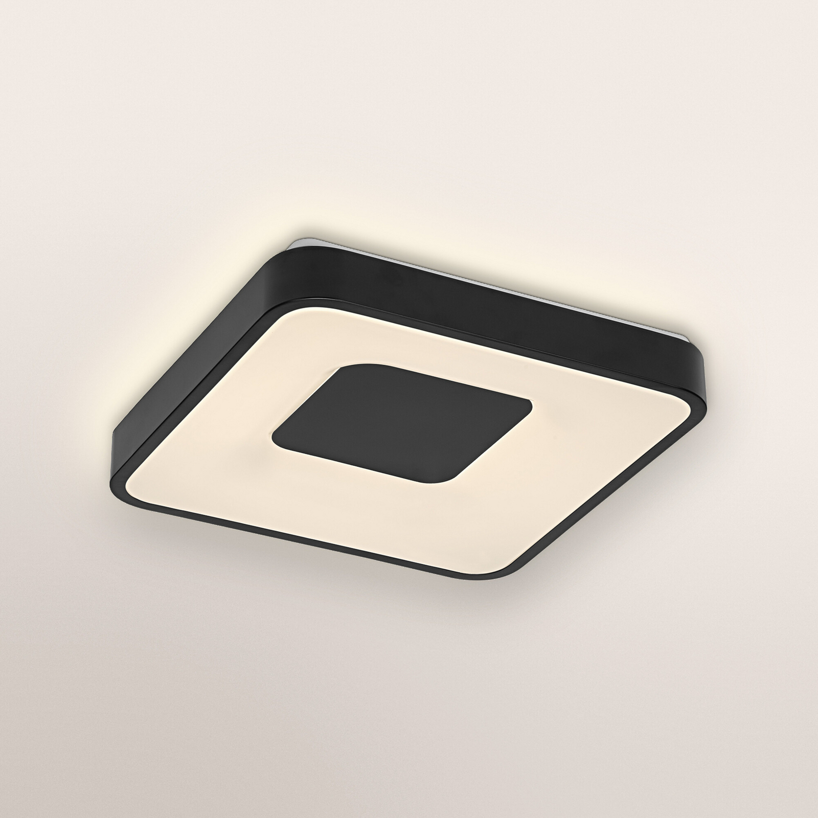Φωτιστικό οροφής LED OSRAM ORBIS PIANA, μαύρο, 38x38 εκ., clickdim Φωτιστικό οροφής LED OSRAM ORBIS PIANA, μαύρο, 38x38 εκ., clickdim