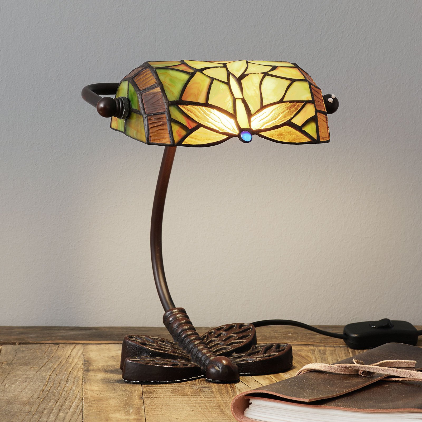 Lámpara de mesa famosa DRAGONFLY, hecha a mano