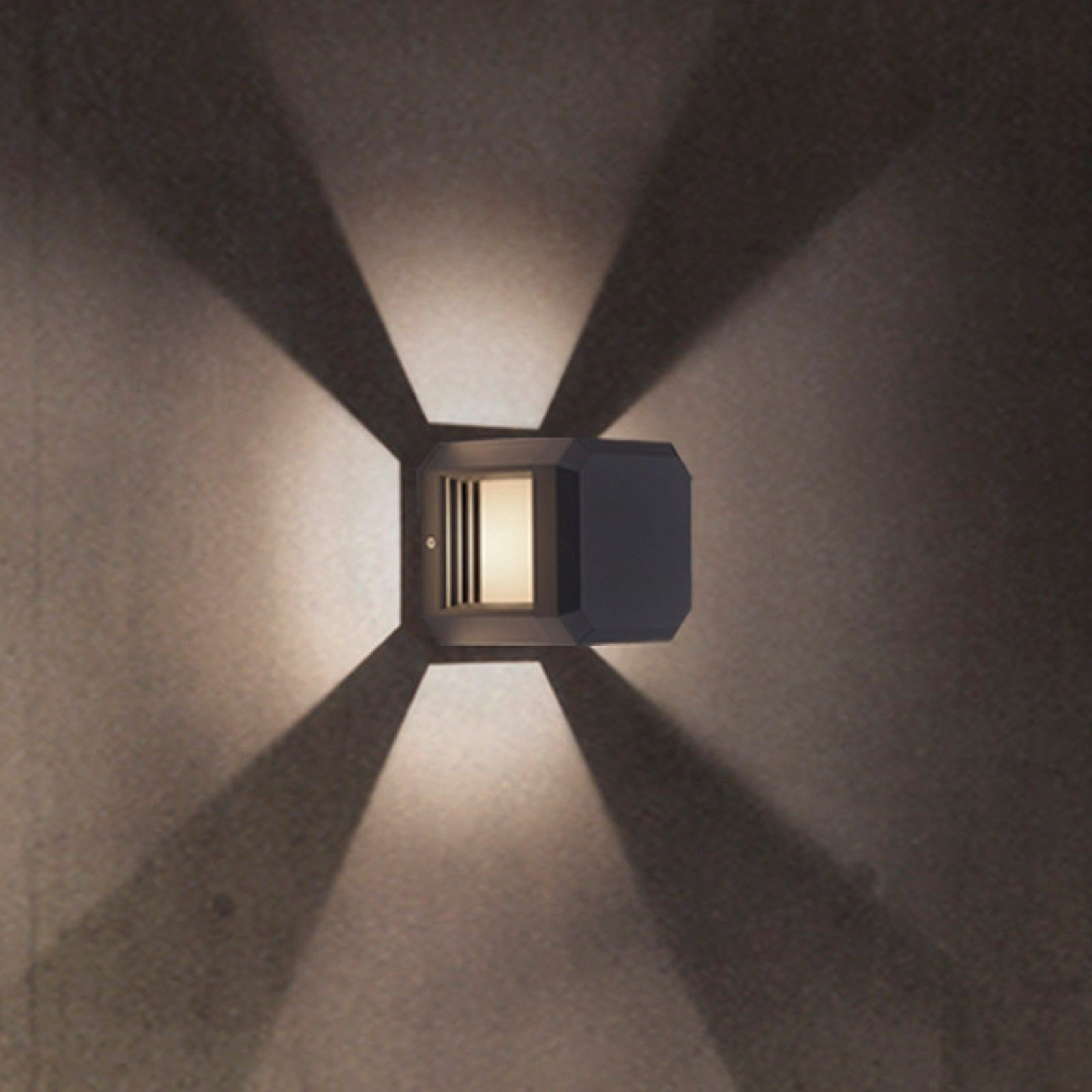 Външна стенна LED лампа с форма на куб Logone