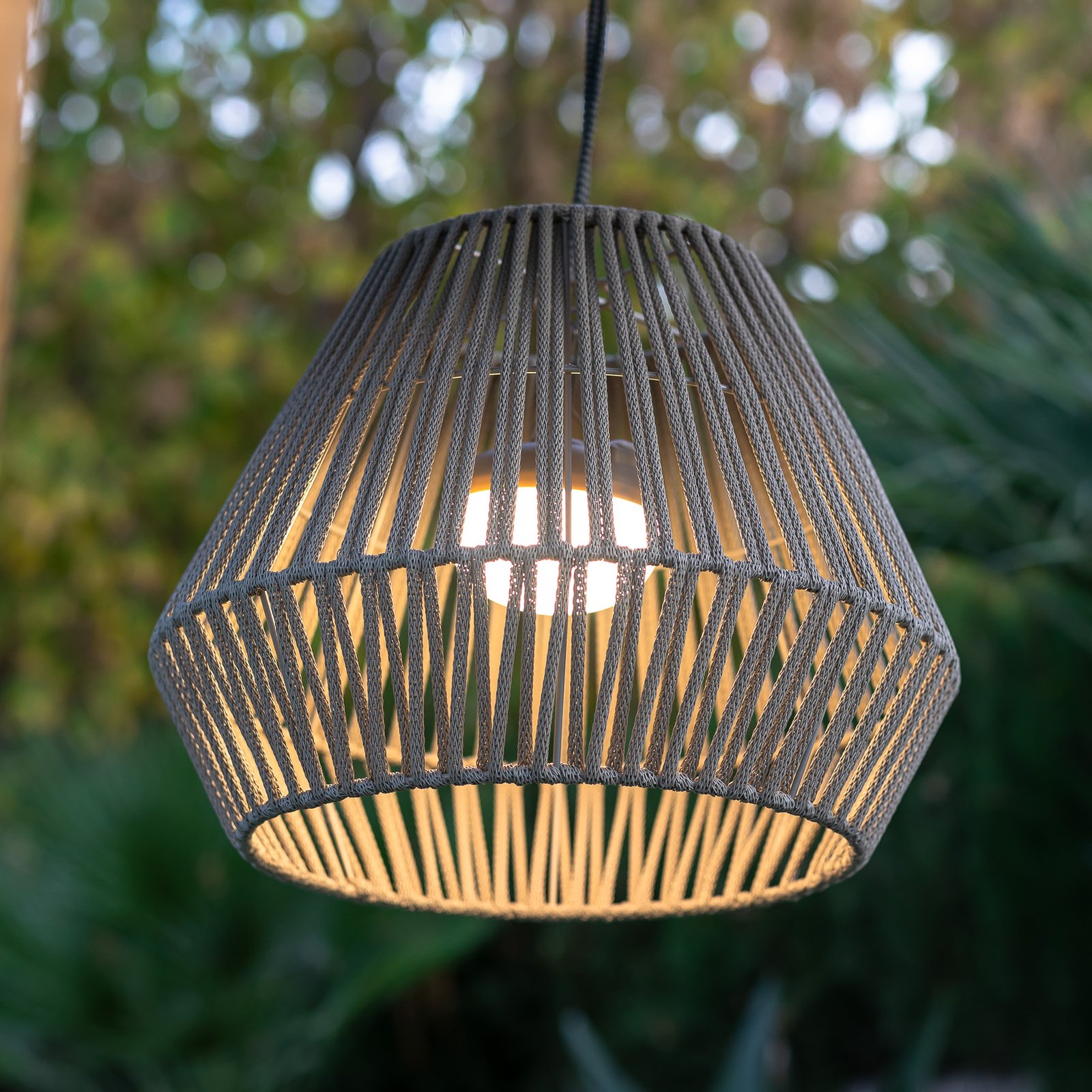 Newgarden Conta lampada sospensione LED accu taupe