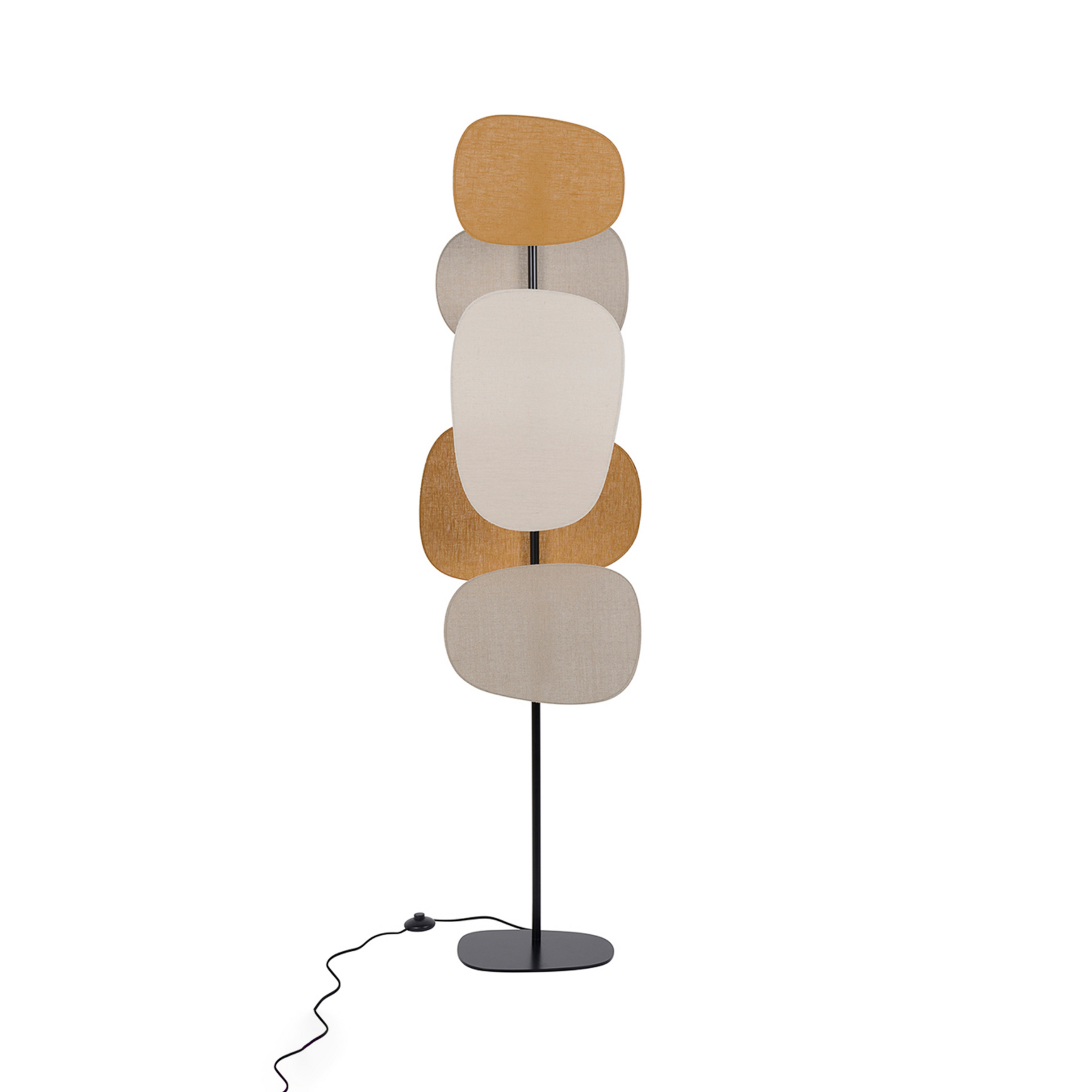 MARKET SET Lampadaire Screen 70's, multicolore, lin, 174 cm