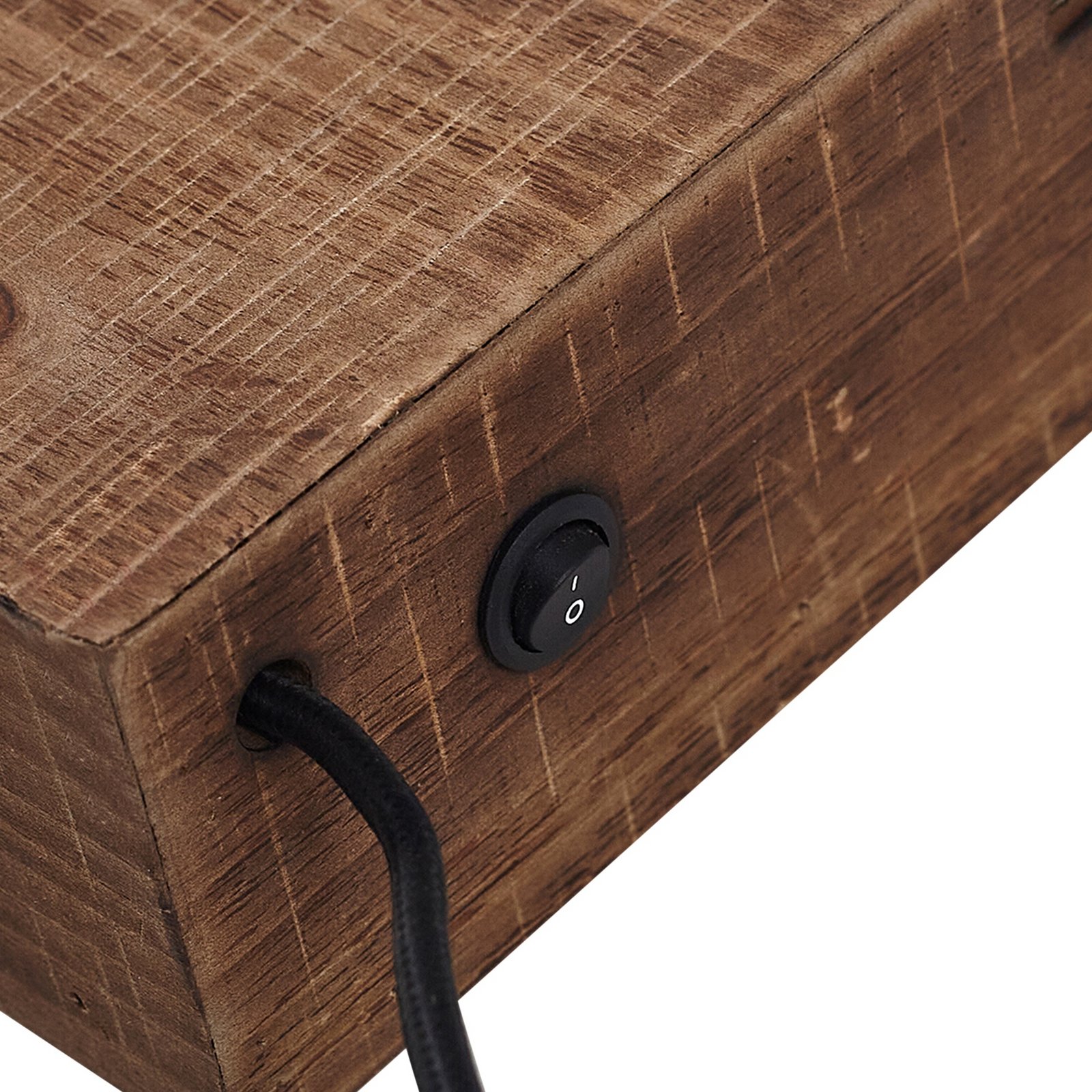 Vatana Applique Murale w/USB Bois - Lindby