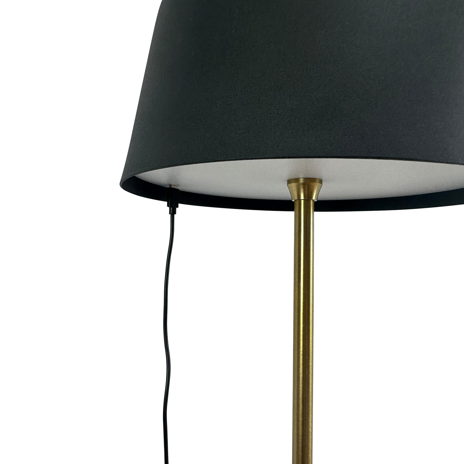 Dyberg Larsen LED uzlādējama stāvlampa Yoyo, melna, augstums 125 cm