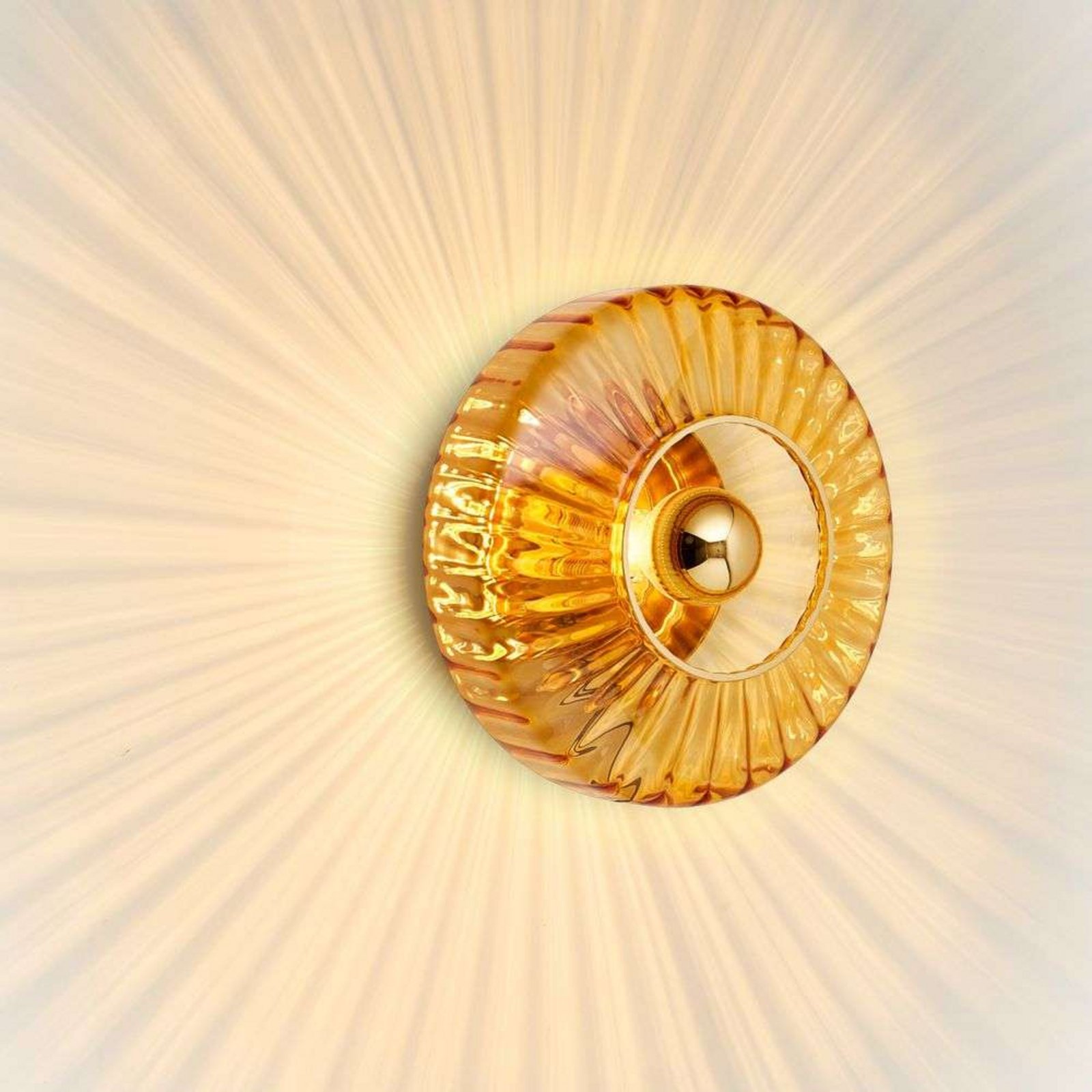 New Wave Optic Wall Lamp Amber - Design By Us