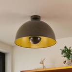Lindby Lya ceiling light, 41 cm, round, dark grey