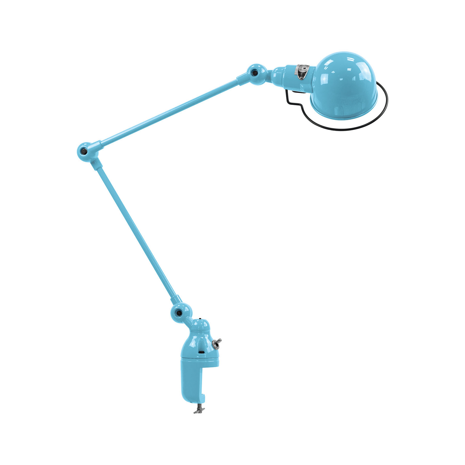 JIELDÉ Jieldé Signal SI332 table lamp with clamp blue, for Living / Dining Room, steel, aluminium, E14, 25 W, energy efficiency: A++