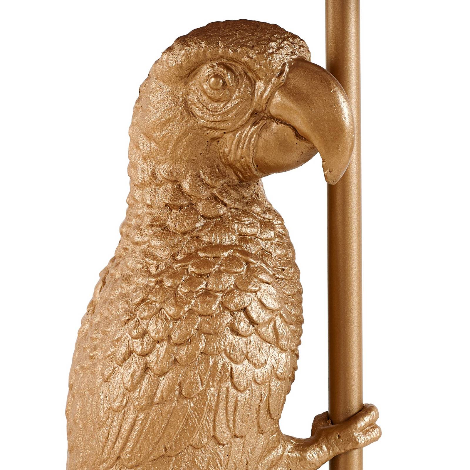 Lindby lampa stołowa Marula, złota, nadruk kwiatowy, tekstylna, E27