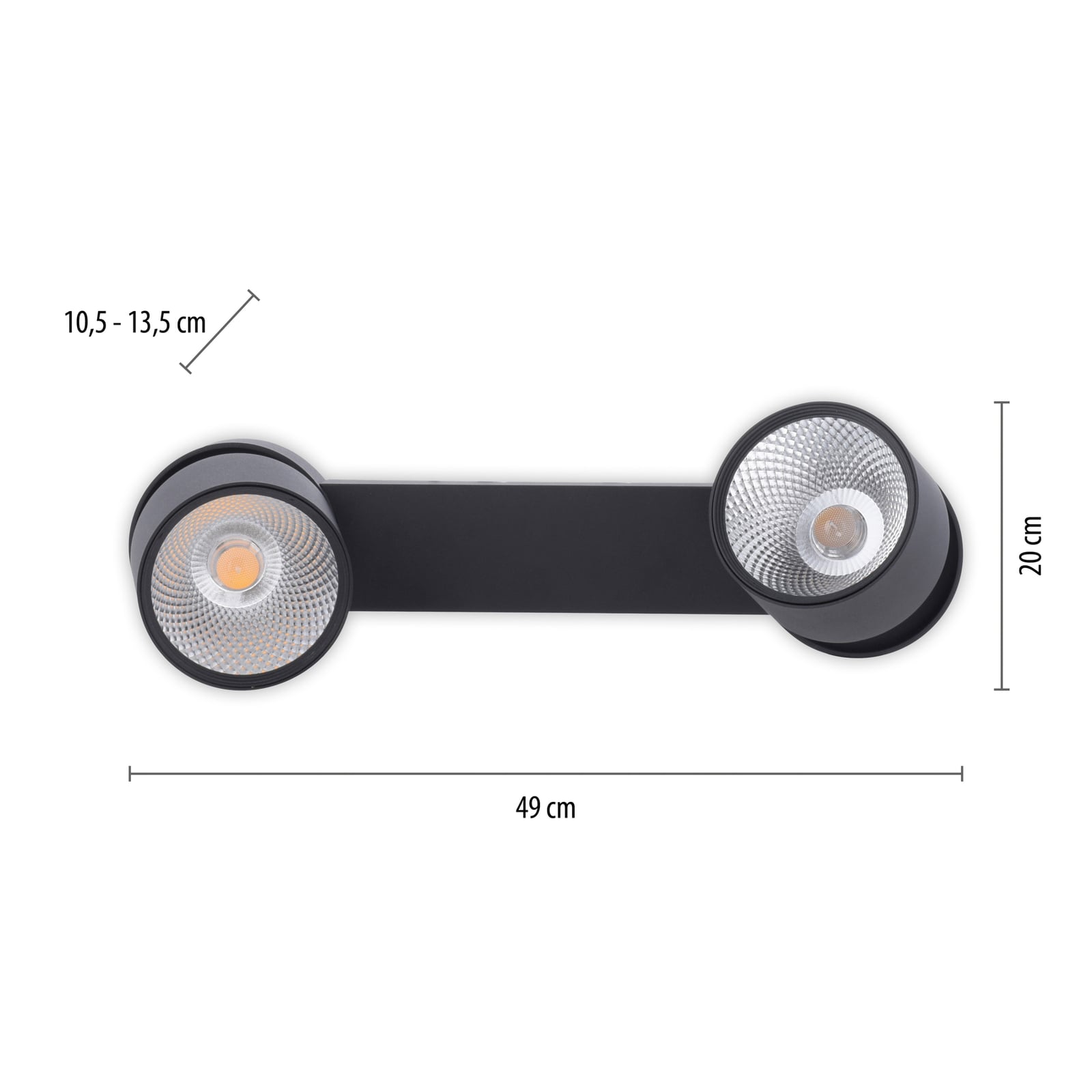 Nola LED-loftlampe, 2 lyskilder, sort – PURE Nola LED-loftlampe, 2 lyskilder, sort – PURE