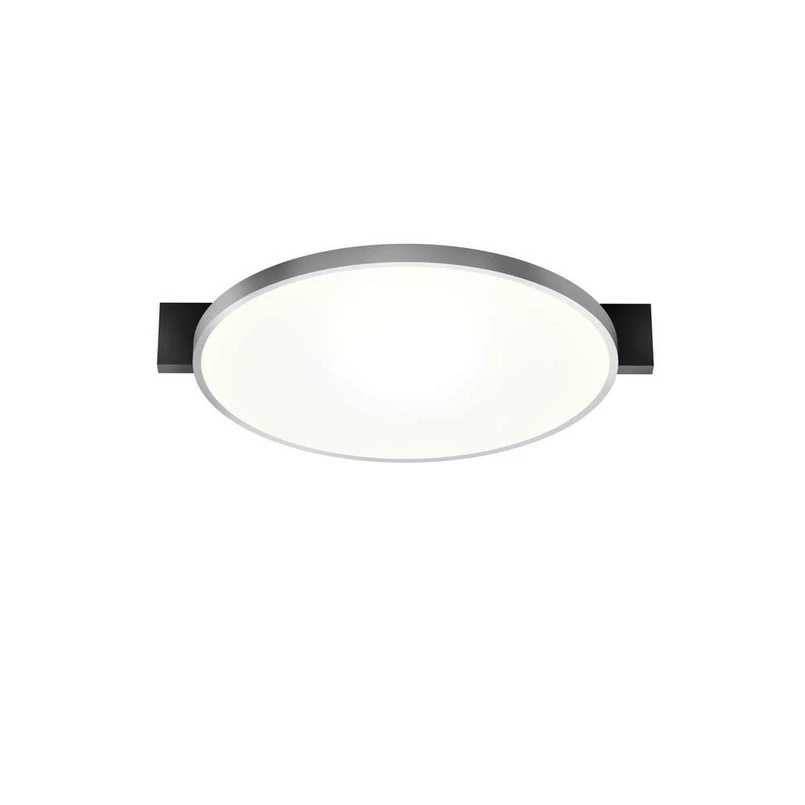LIGHT-POINT - Inlay Round C2 Plafonnier Matt Black/Satin Silver