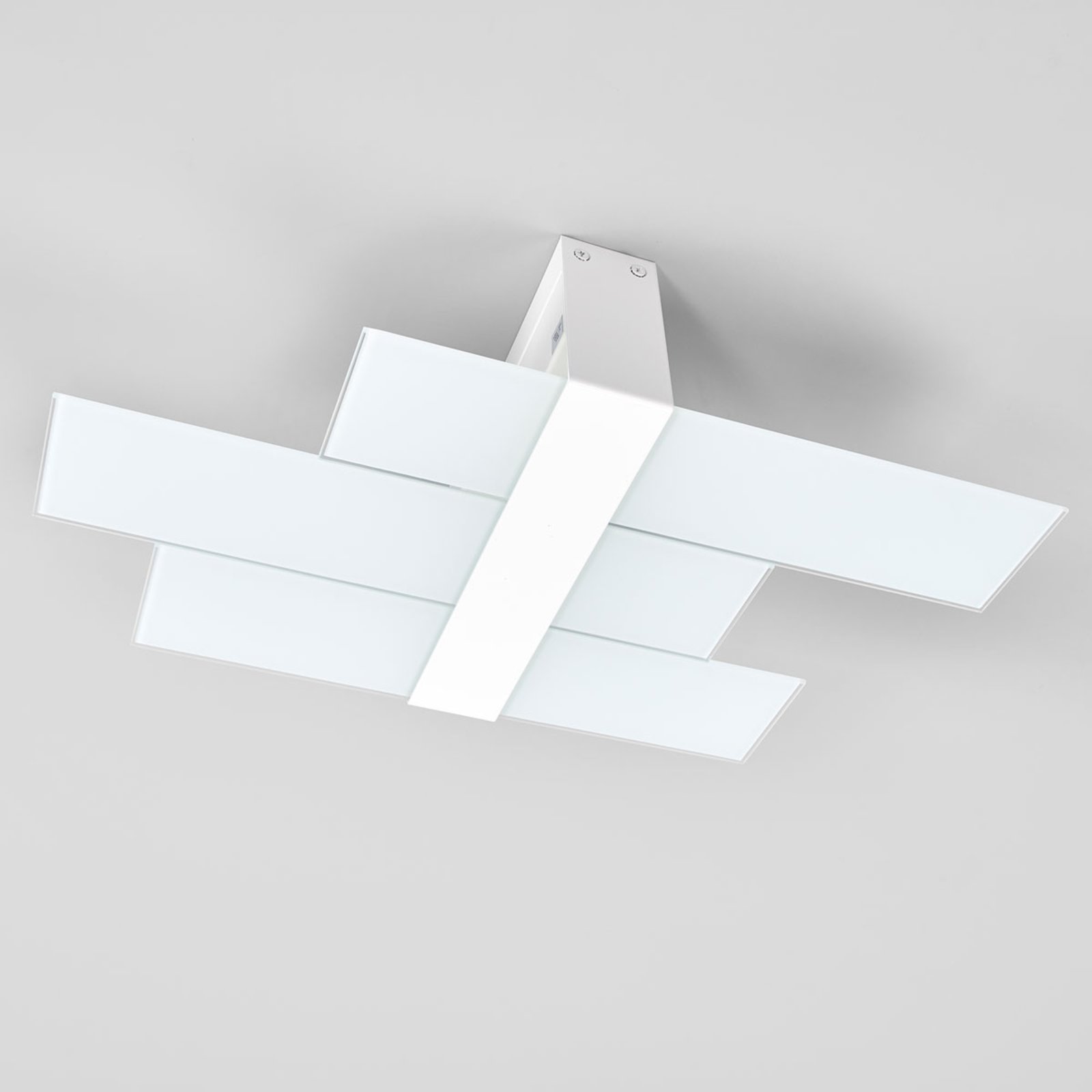 Modern ceiling light Triad, 48 cm, white