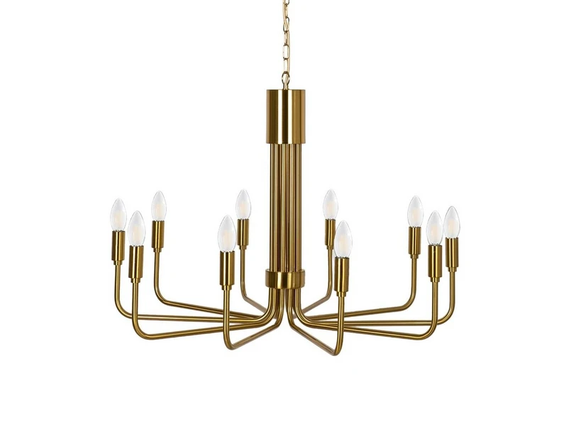 Lindby – Elanova 10 Ljuskrona Brass