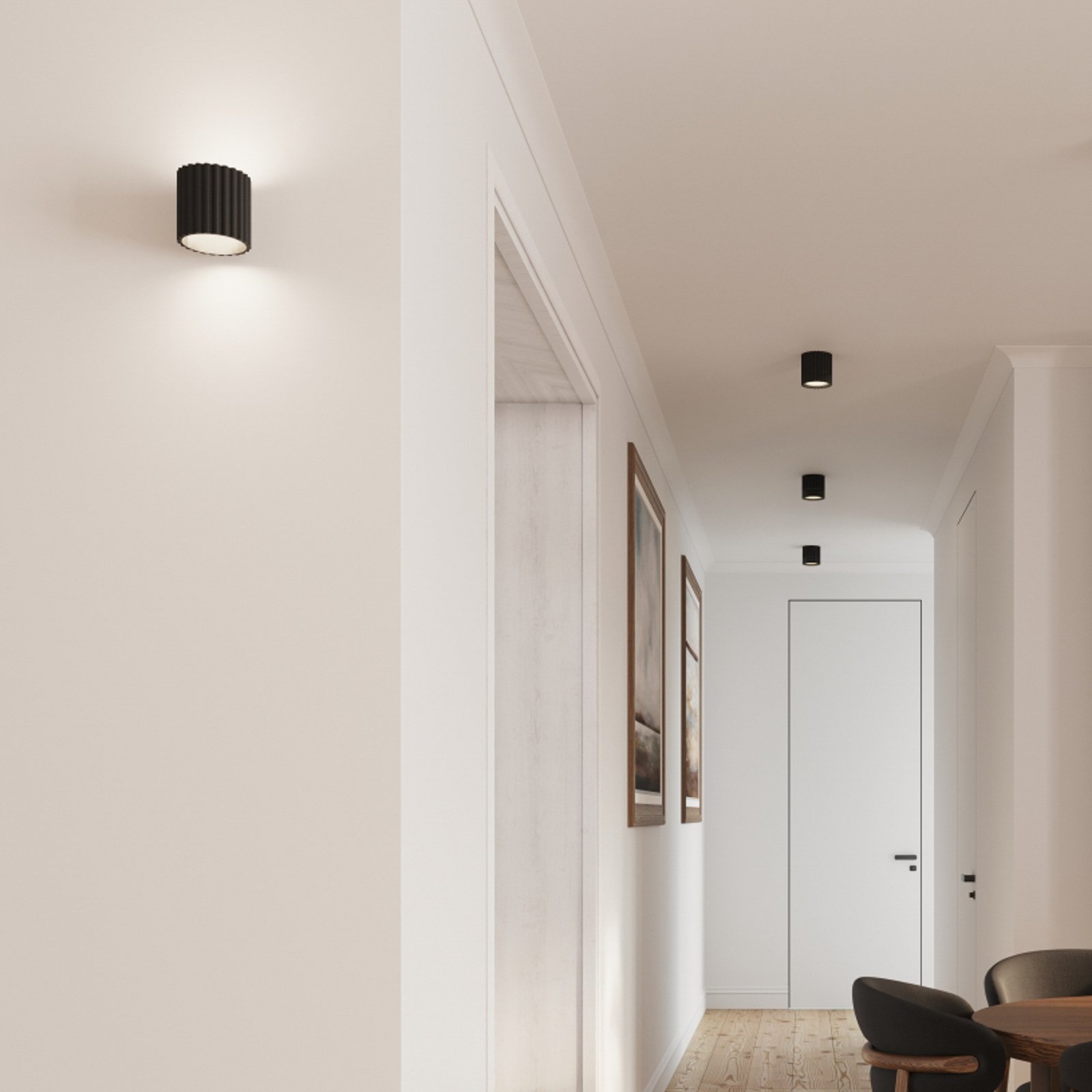 Wandleuchte RIBLA, schwarz, Ø 10 cm, Metall, G9 Wandleuchte RIBLA, schwarz, Ø 10 cm, Metall, G9