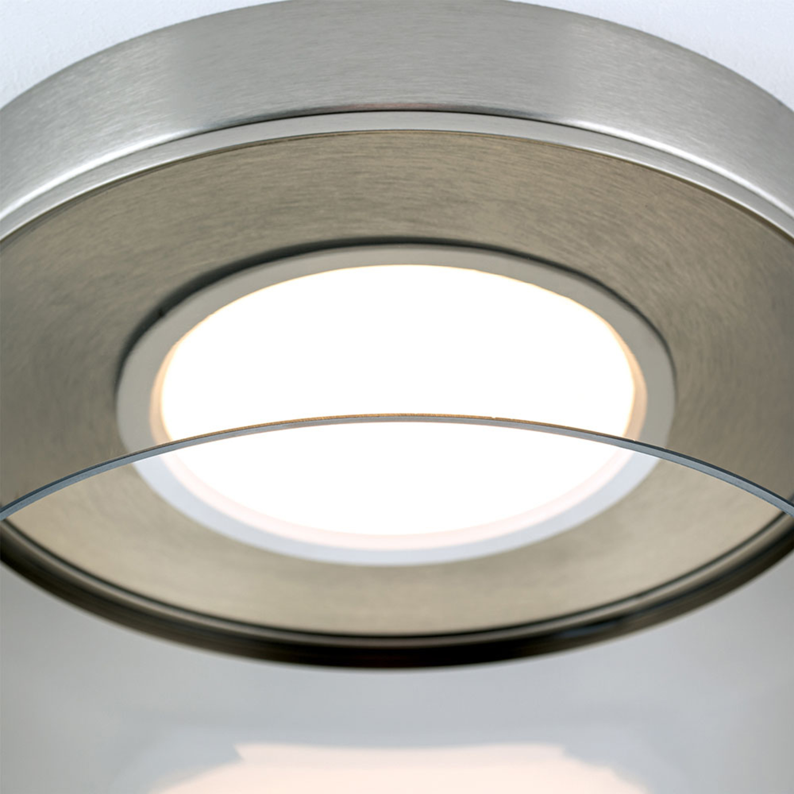 Francis LED-loftlampe, mat nikkel Ø 30 cm