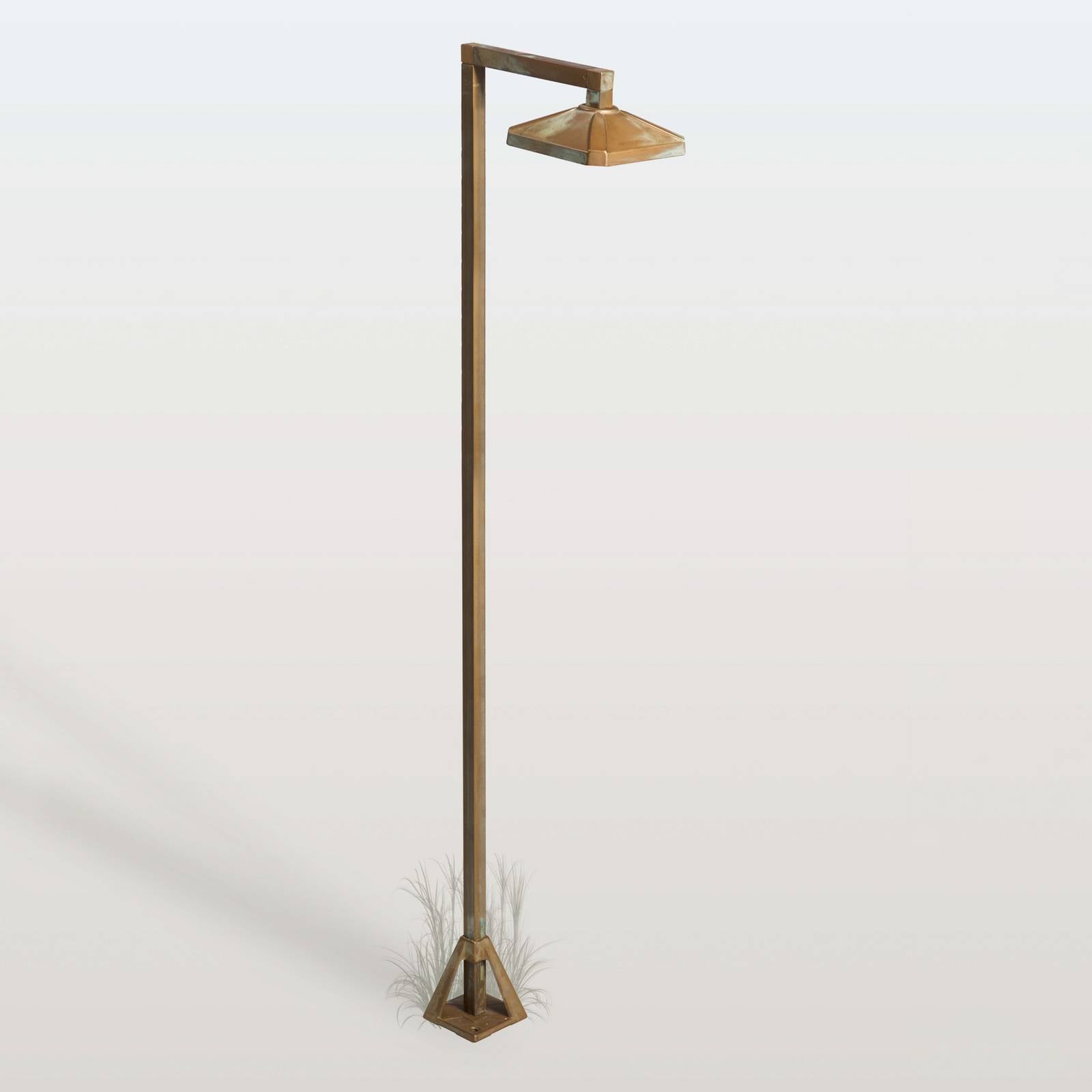 Słupek oświetleniowy LED Aura Frame, 100 x 19,5 cm, mosiądz postarzany