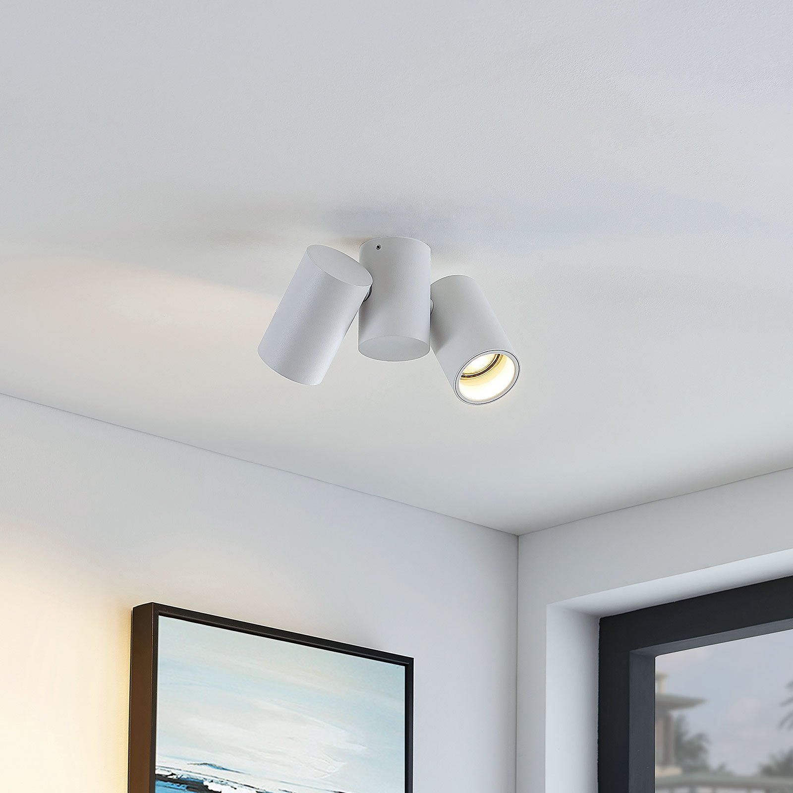 Gesina ceiling lamp, two-bulb, white
