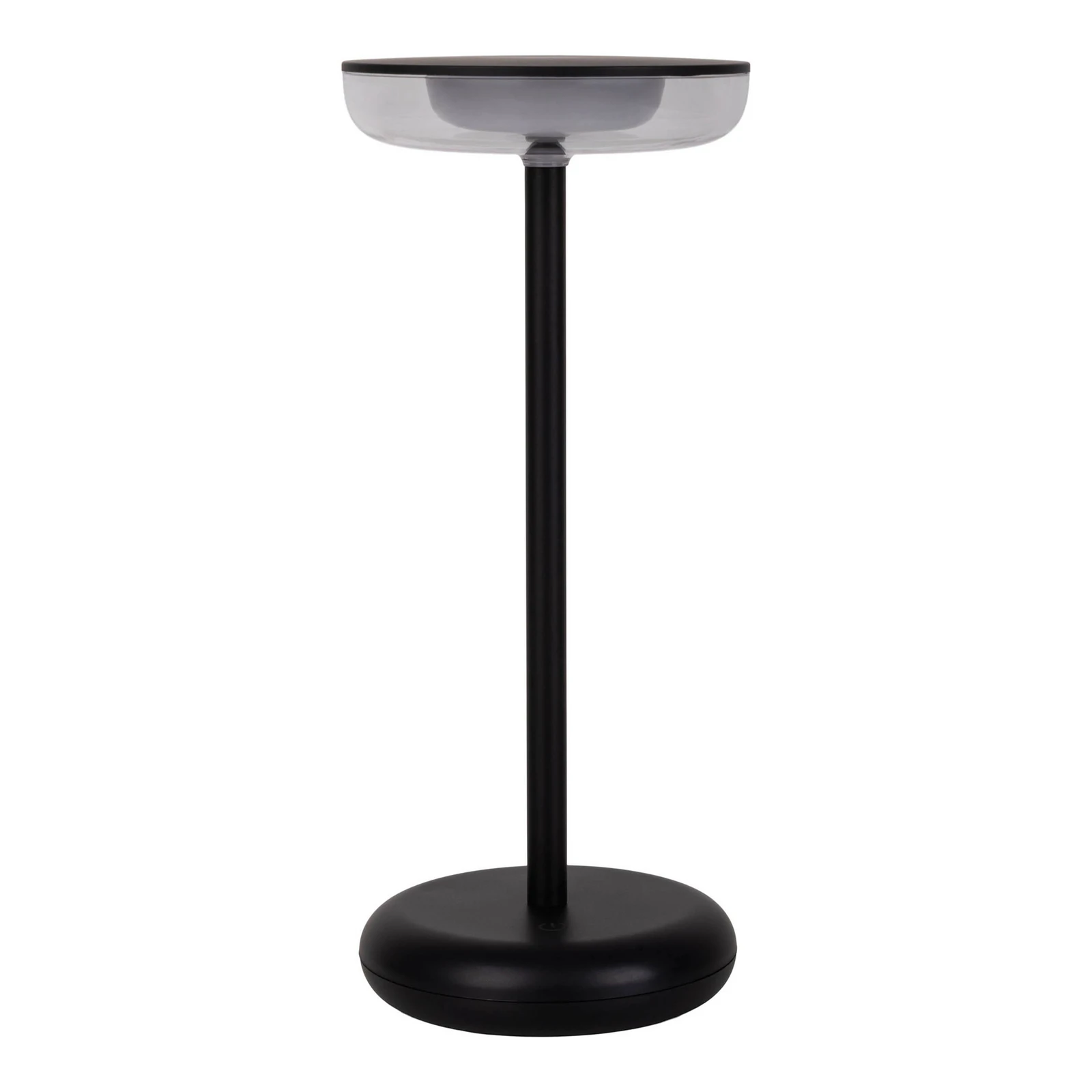 LED uppladdningsbar uteplatslampa Pasi svart höjd 26cm metall touch