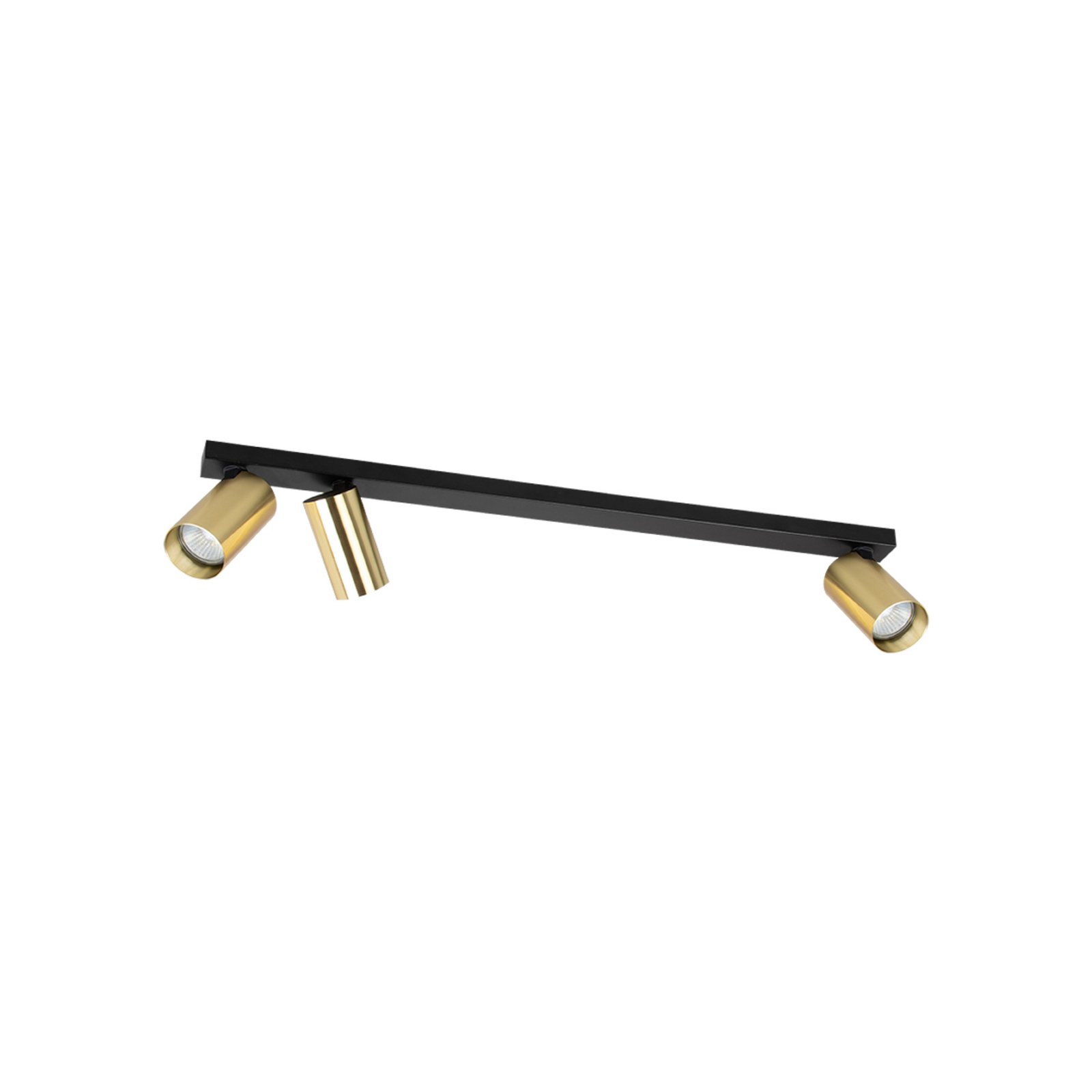 Deckenspot Hero, schwarz/gold, 3-flammig, 70 cm, Metall