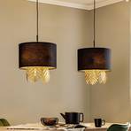Lucande Malviras hanglamp, blad decoratie 2-lamps.