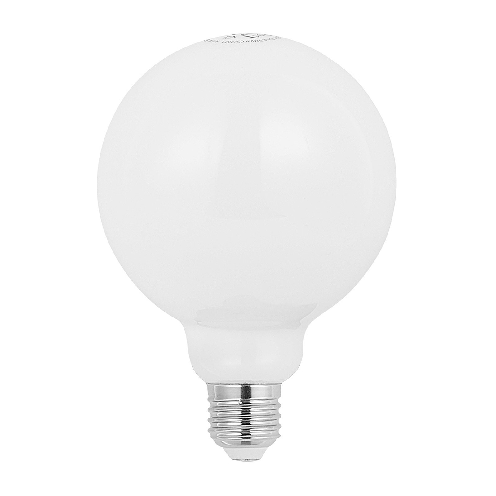 LED bulb E27 8 W 2,700 K G95 globe, dimmable, opal Lights.co.uk