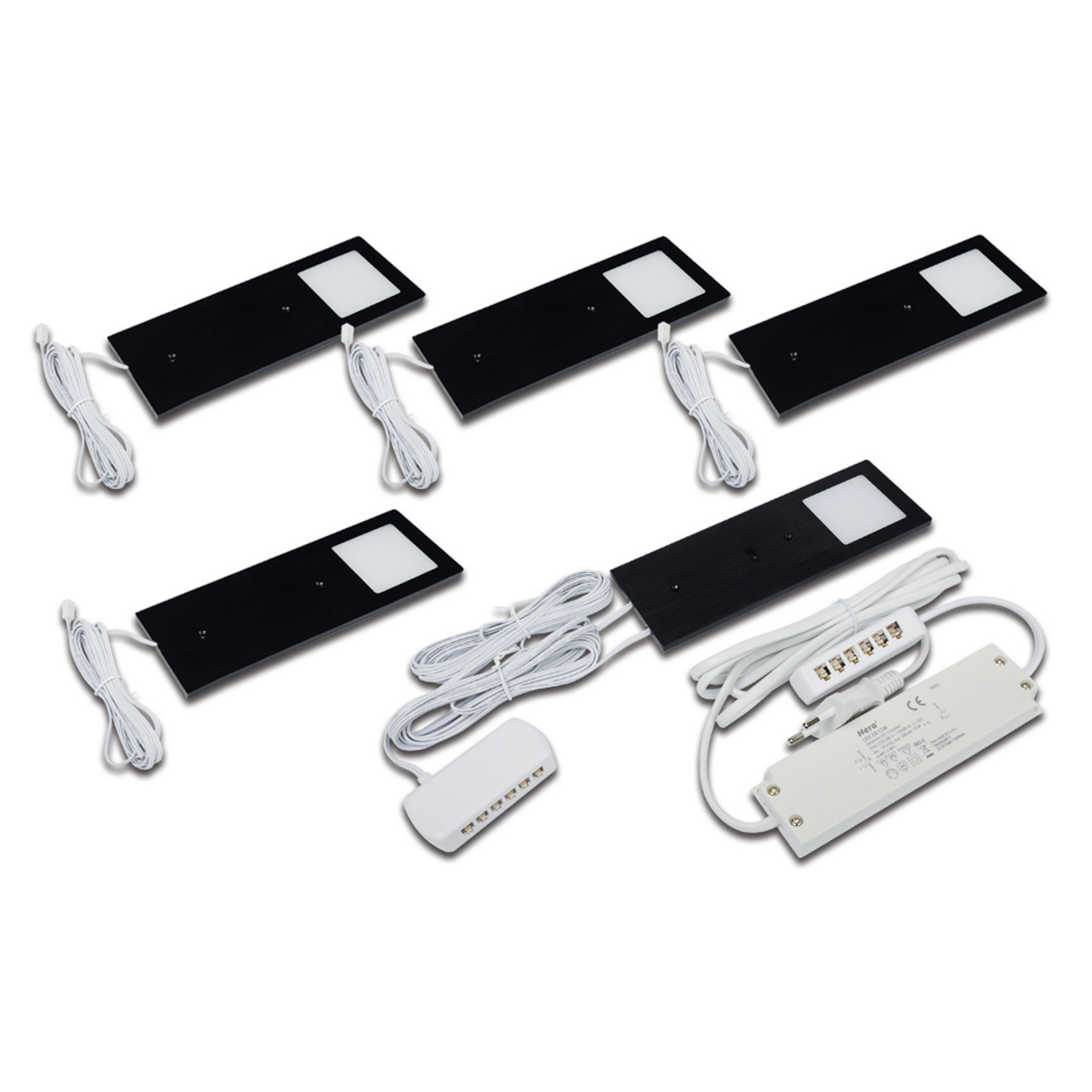 Oprawa podszafkowa LED Eco-Pad F 5x 4 000 K czarna