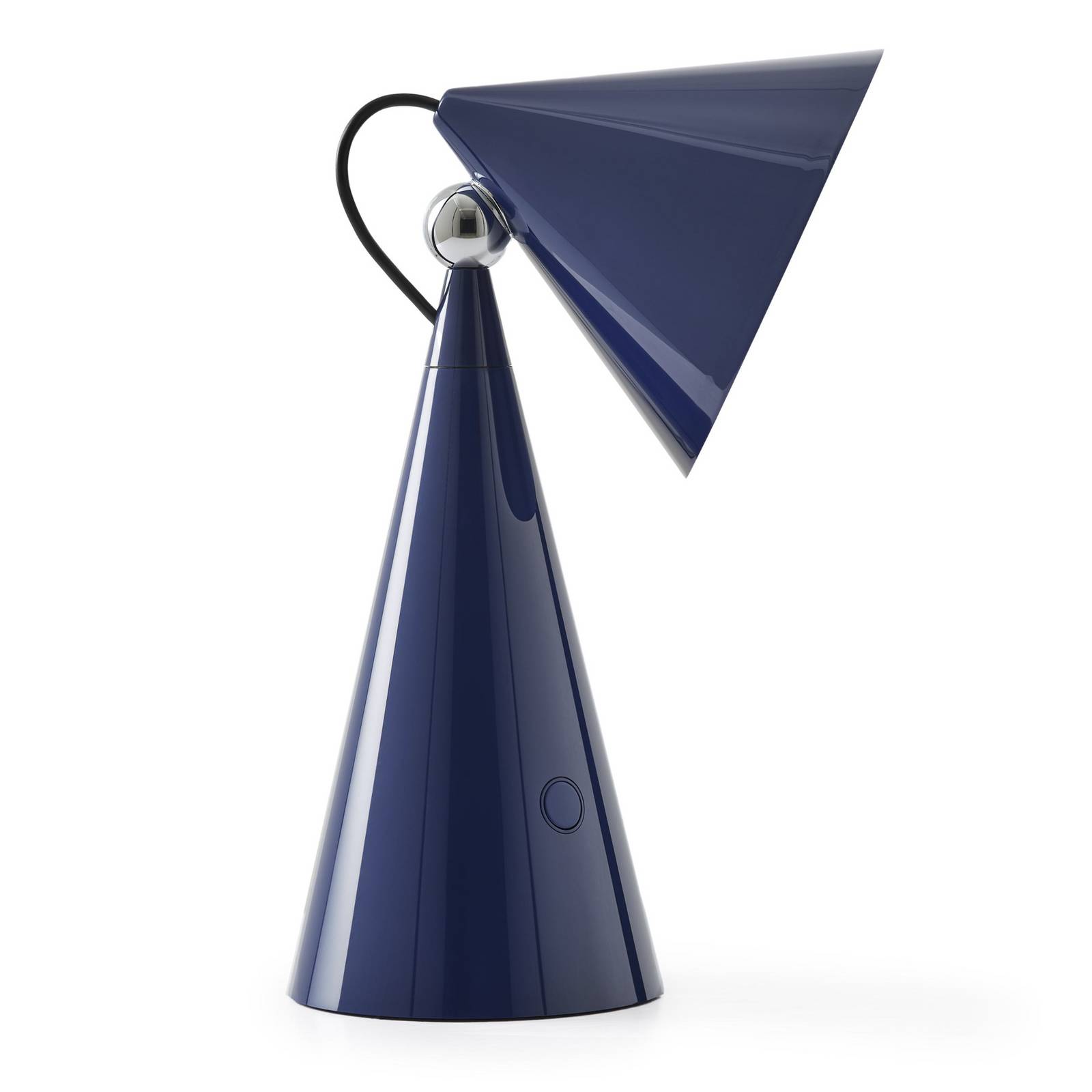 Tom Dixon lampa stołowa LED Pose, indygo, wysokość 25 cm