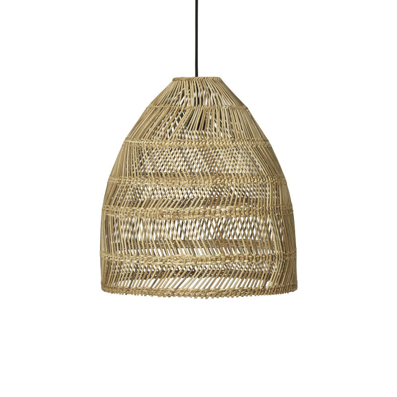 Lampa wisząca PR Home Maja, naturalny rattan, Ø 53 cm, IP44