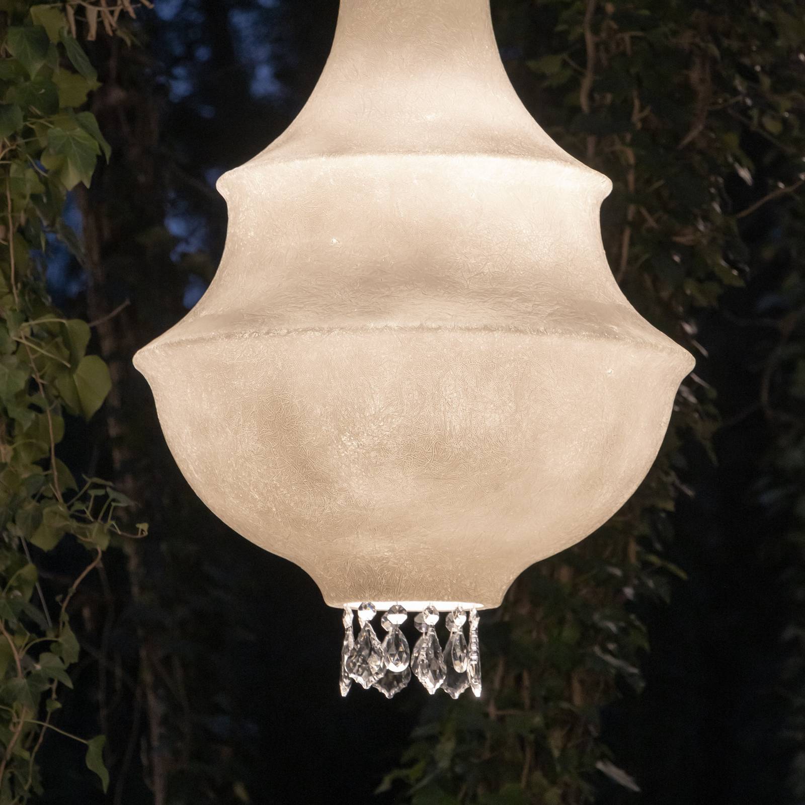 Lampa wisząca Karman Lady D, biała, Ø 48 cm, włókno szklane, E27