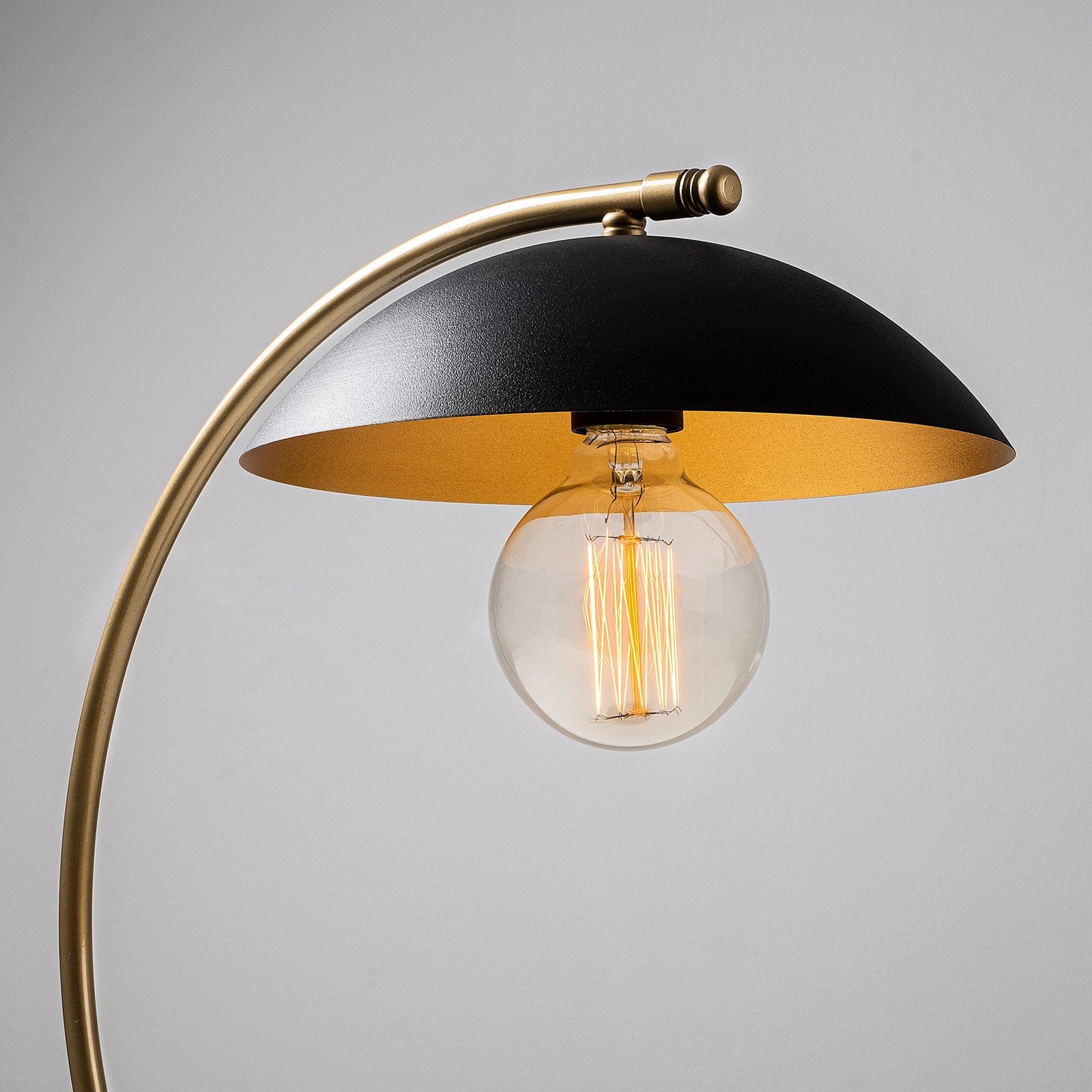 Sivani NT-150 lampă de masă, auriu, suport curbat