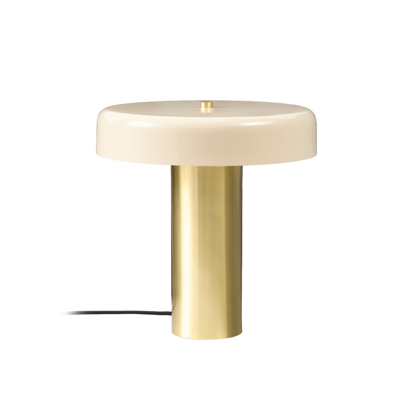Nola tafellamp Dionne, messing/beige, 33 cm, metaal, E14