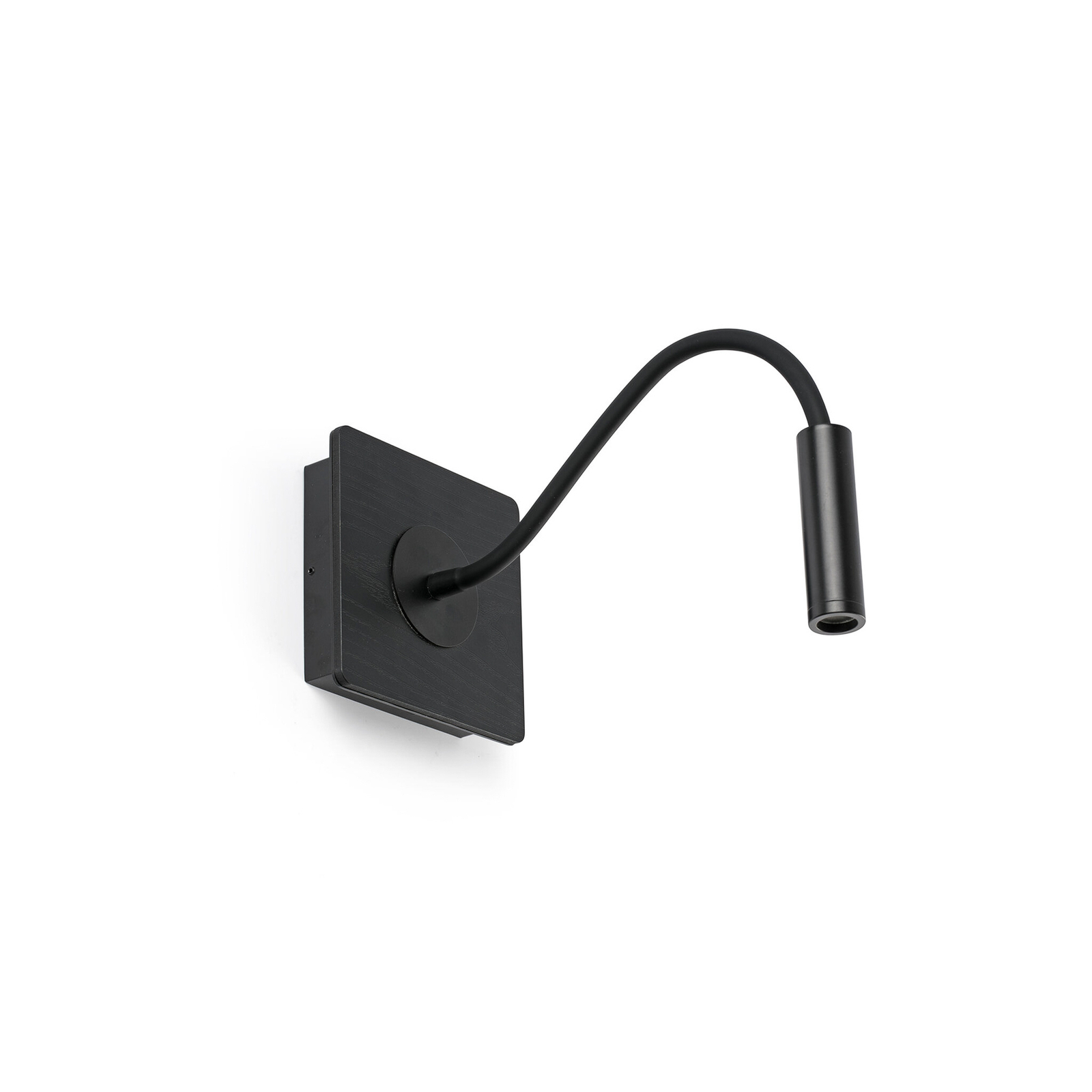 Aplică de perete cu LED Mood, negru, lemn, metal, proiecție 33 cm