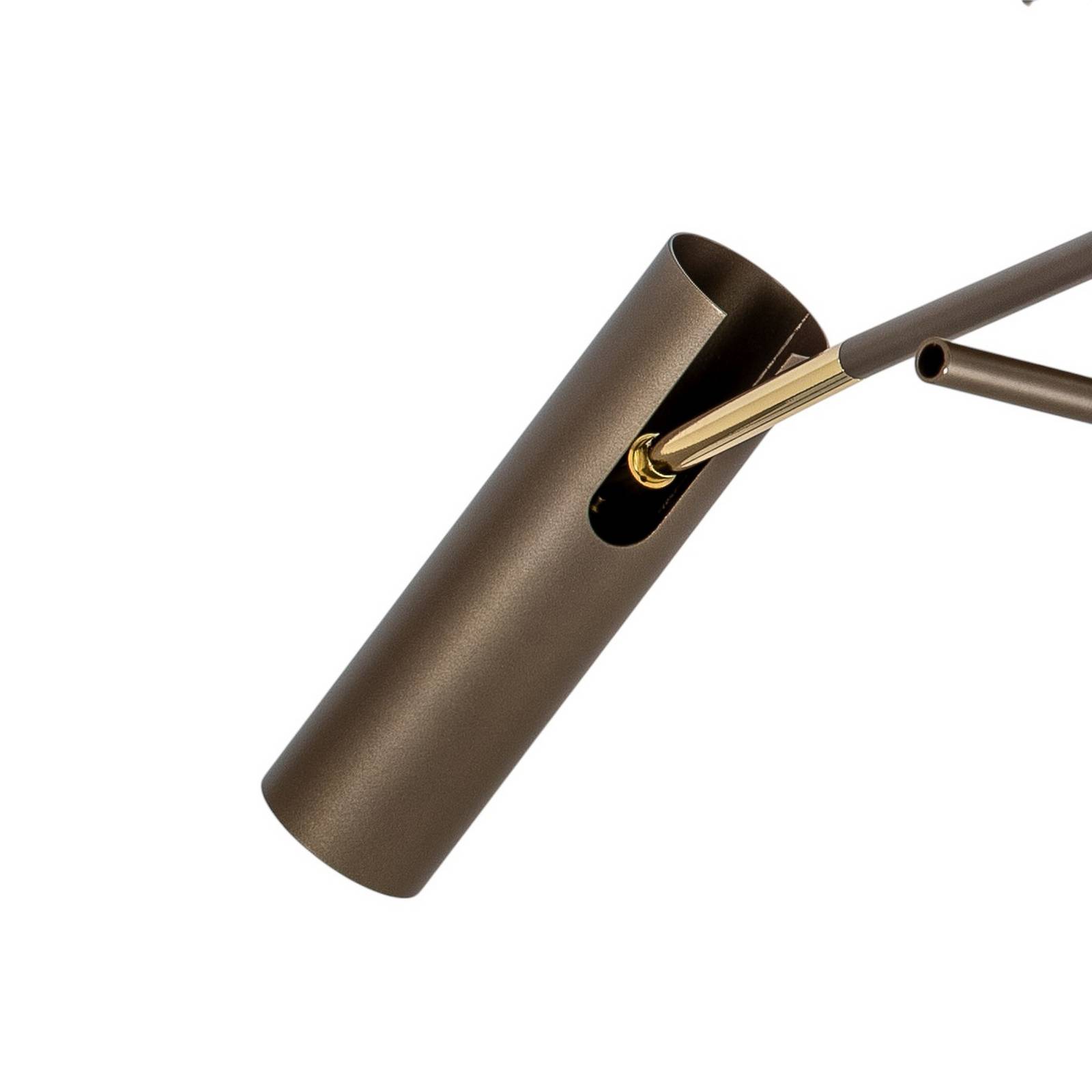 Lampa sufitowa Axion, 3-punktowa, kolor tytanowy, stalowy