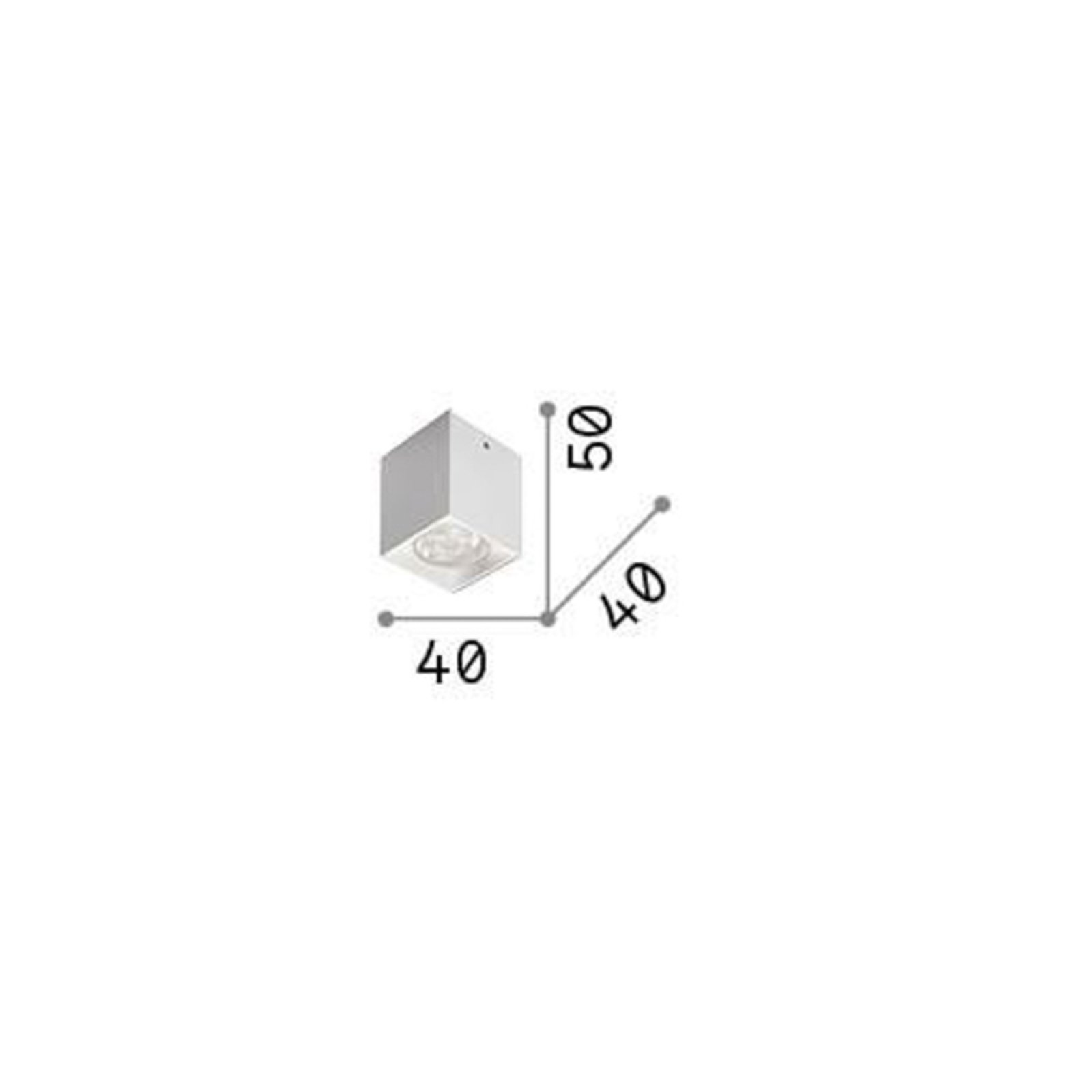 Ideal Lux Faretto LED Dot Square, bianco, alluminio, 3.000 K