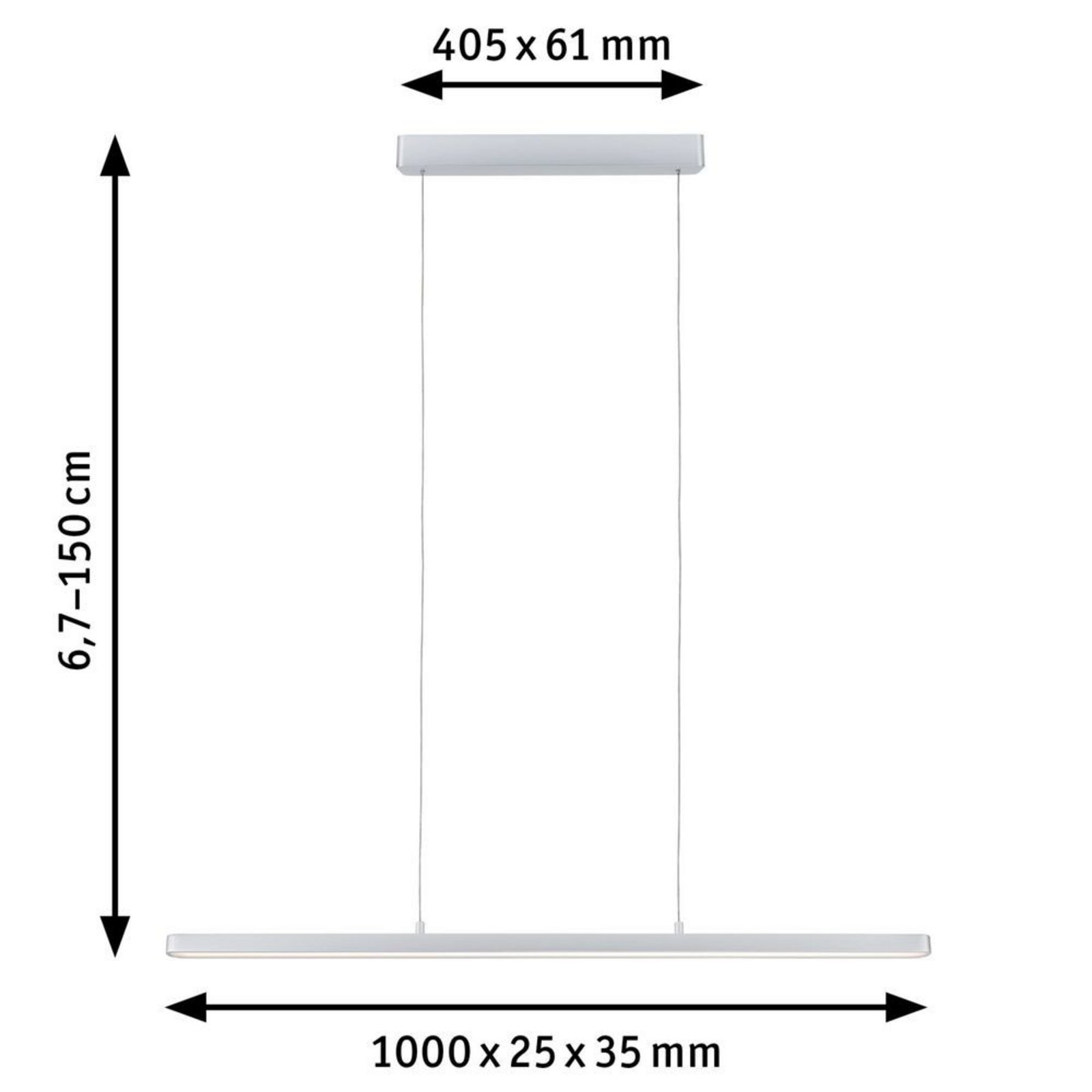 Lento LED Lustră Pendul TW Zigbee Dim. Matt Cromat - Paulmann