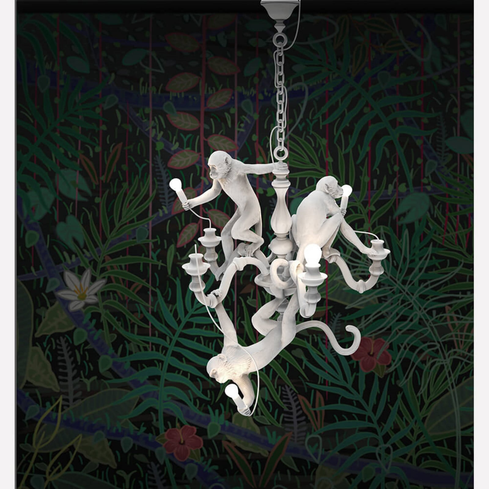 Monkey Chandelier Vit SELETTI - Vardagsrum - Plast | Produkter - Ljuskronor | Lampspecialisterna