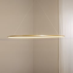 Lámpara colgante LED Saturno, Ø 120 cm, dorada, 1 luz, 4000 K