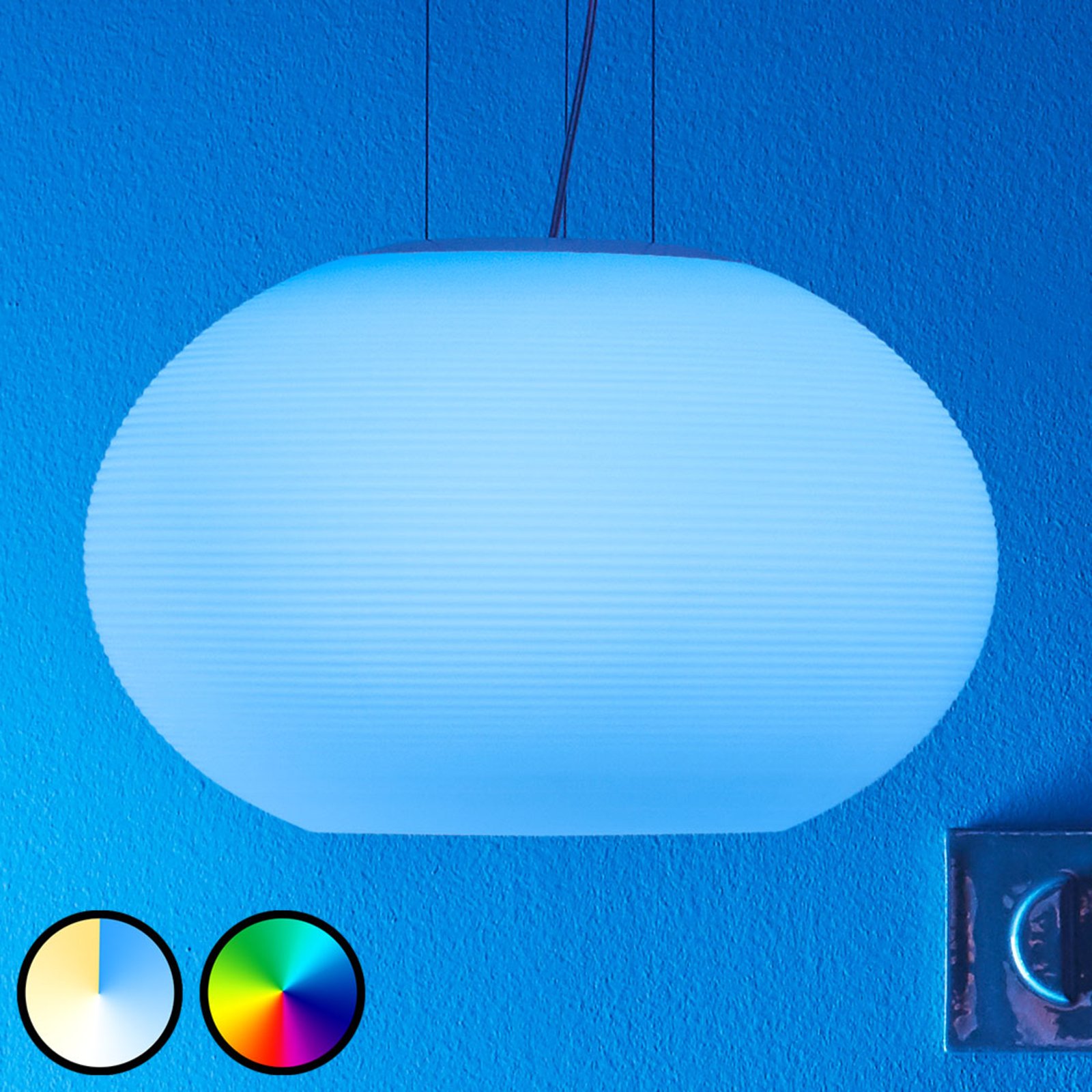 PHILIPS HUE Philips Hue Flourish LED hanging light, RGBW, for Living / Dining Room, glass, 31 W, energy efficiency: A, H: 26.6 cm