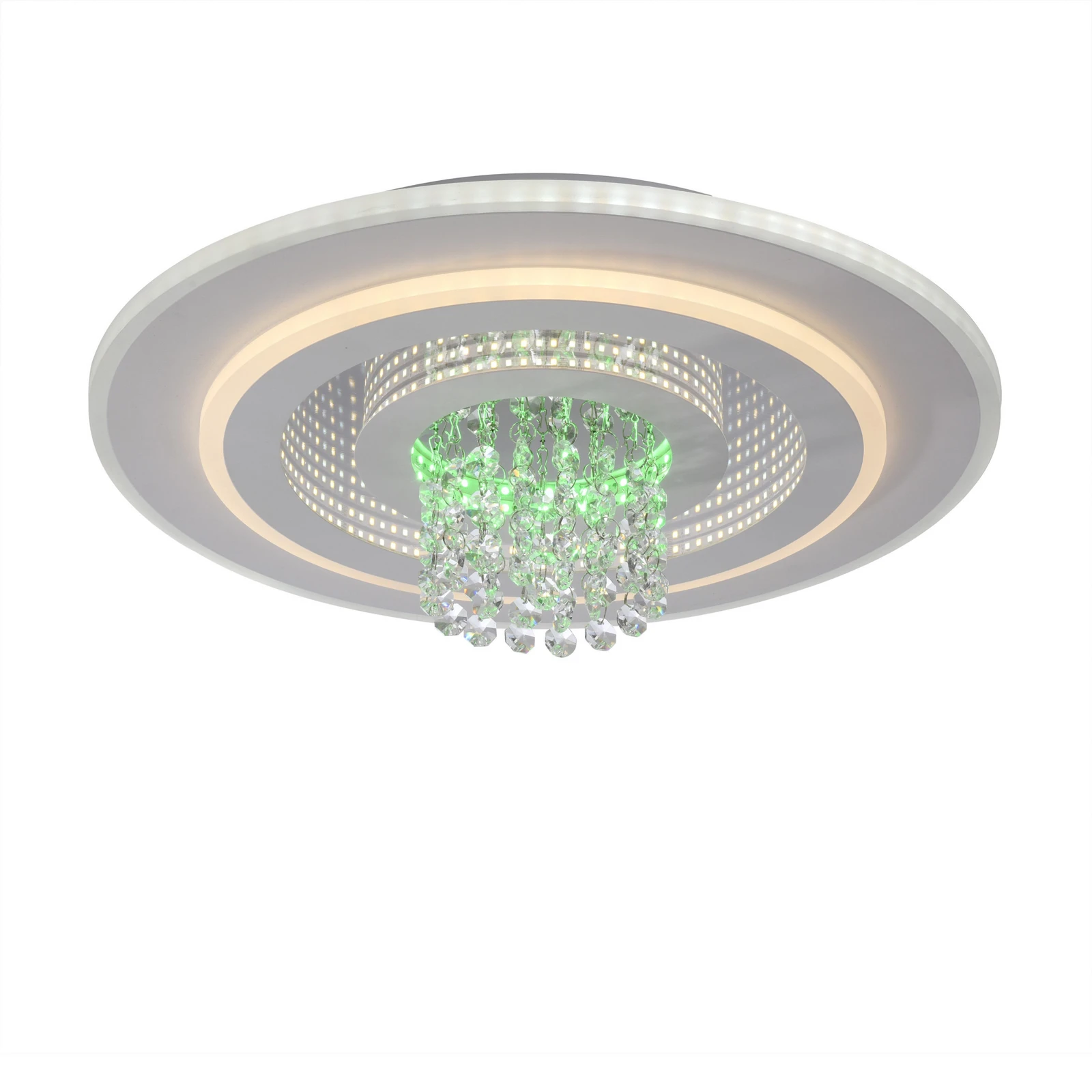 JUST LIGHT. LED plafondlamp Tolago RGB, CCT, wit, afstandsbediening