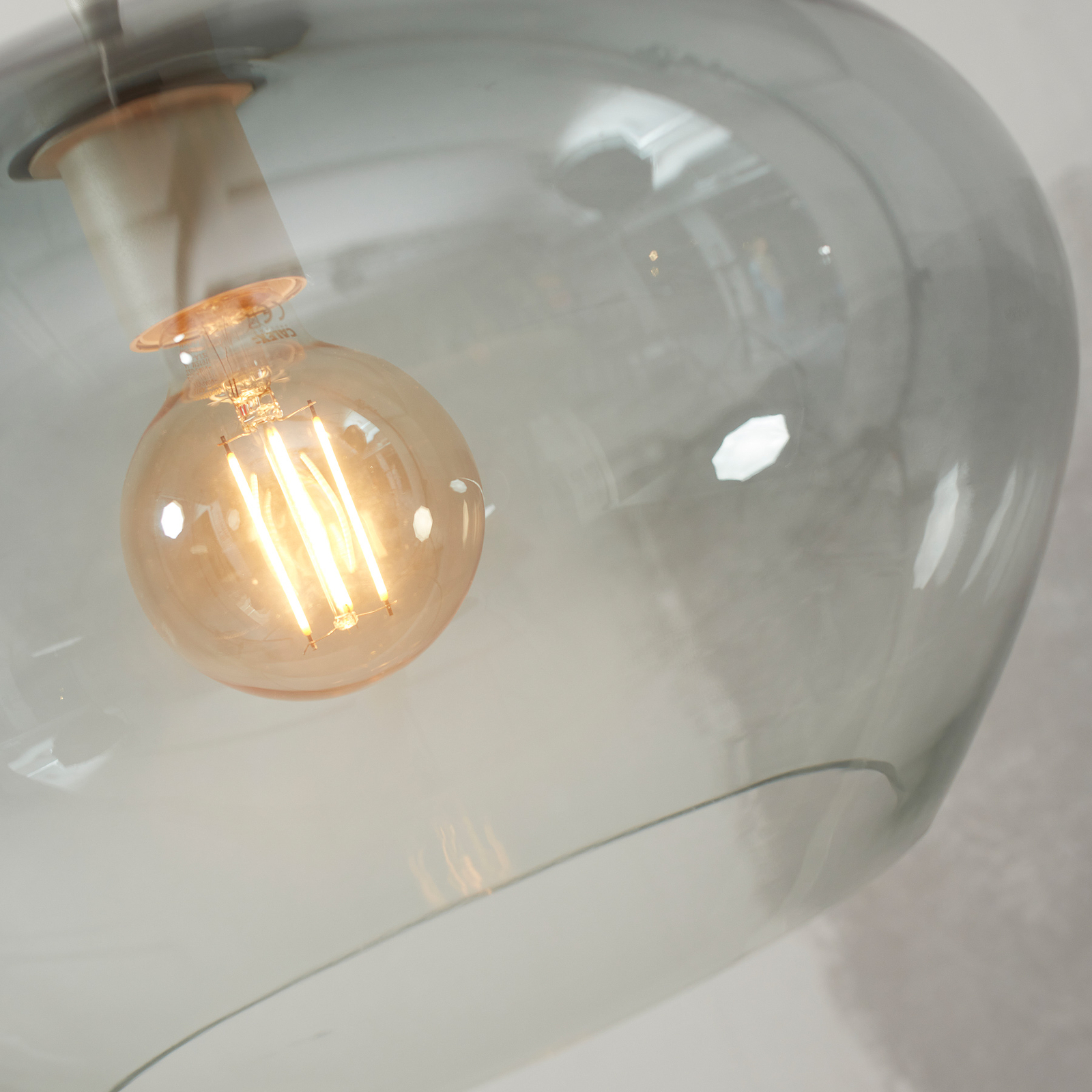 Het gaat om RoMi hanglamp Bologna, lichtgrijs, 1-lamp