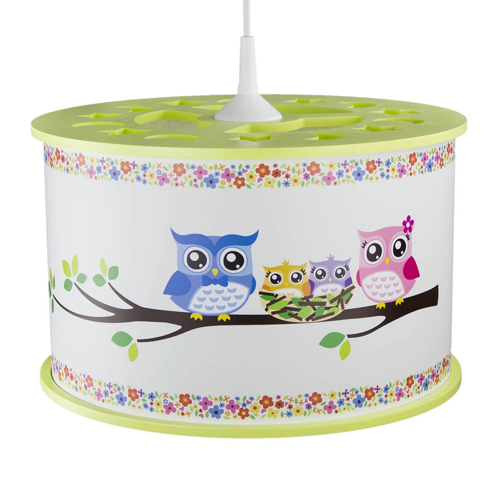 Závesná lampa Sova potlačená motívom sovy