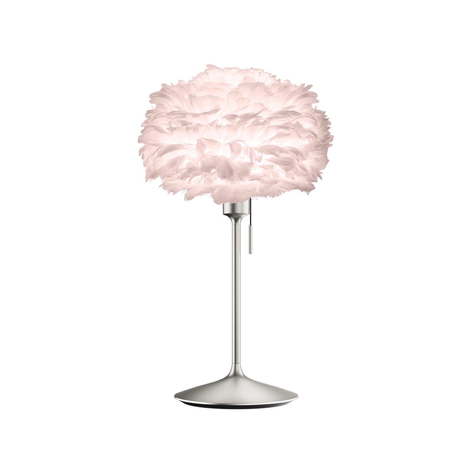 UMAGE Eos mini candeeiro de mesa rosa/aço escovado