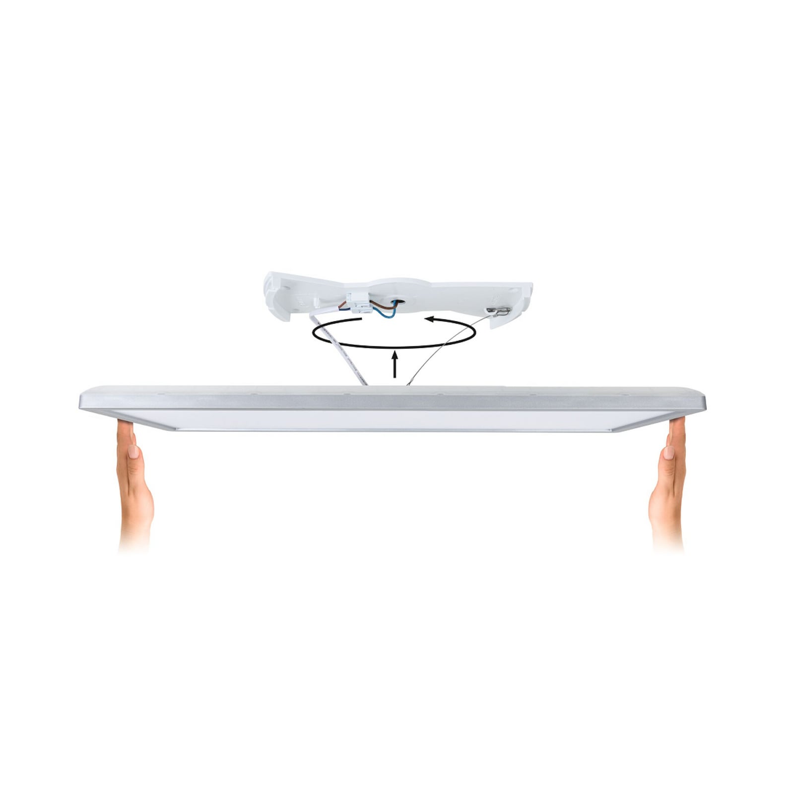 Panneau LED Paulmann Atria Shine 29 cm, finition bois, IP44, 3000 K, Panneau LED Paulmann Atria Shine 29 cm, finition bois, IP44, 3000 K,