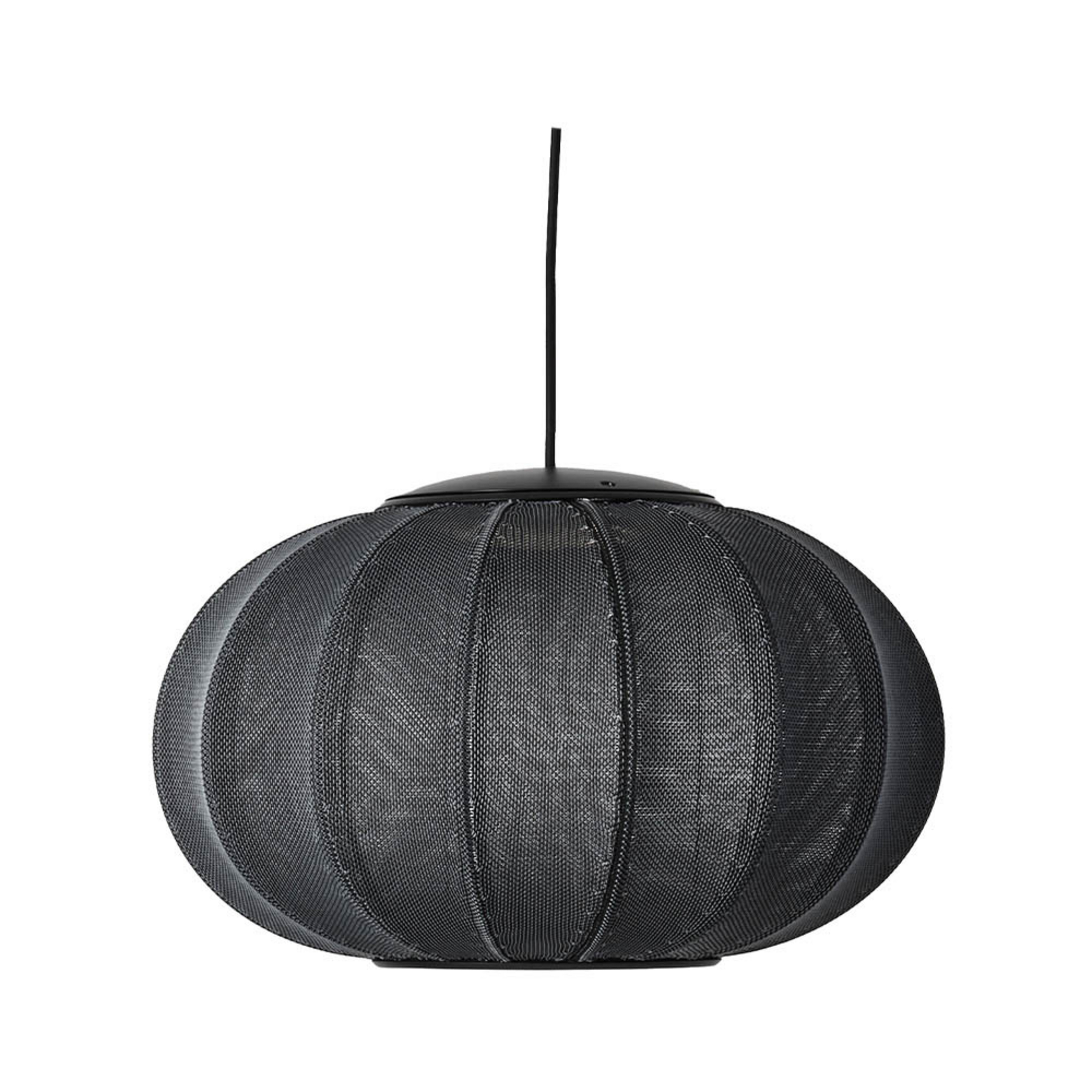 Knit-Wit 45 Oval LED Lampada a Sospensione Black - Made By Hand