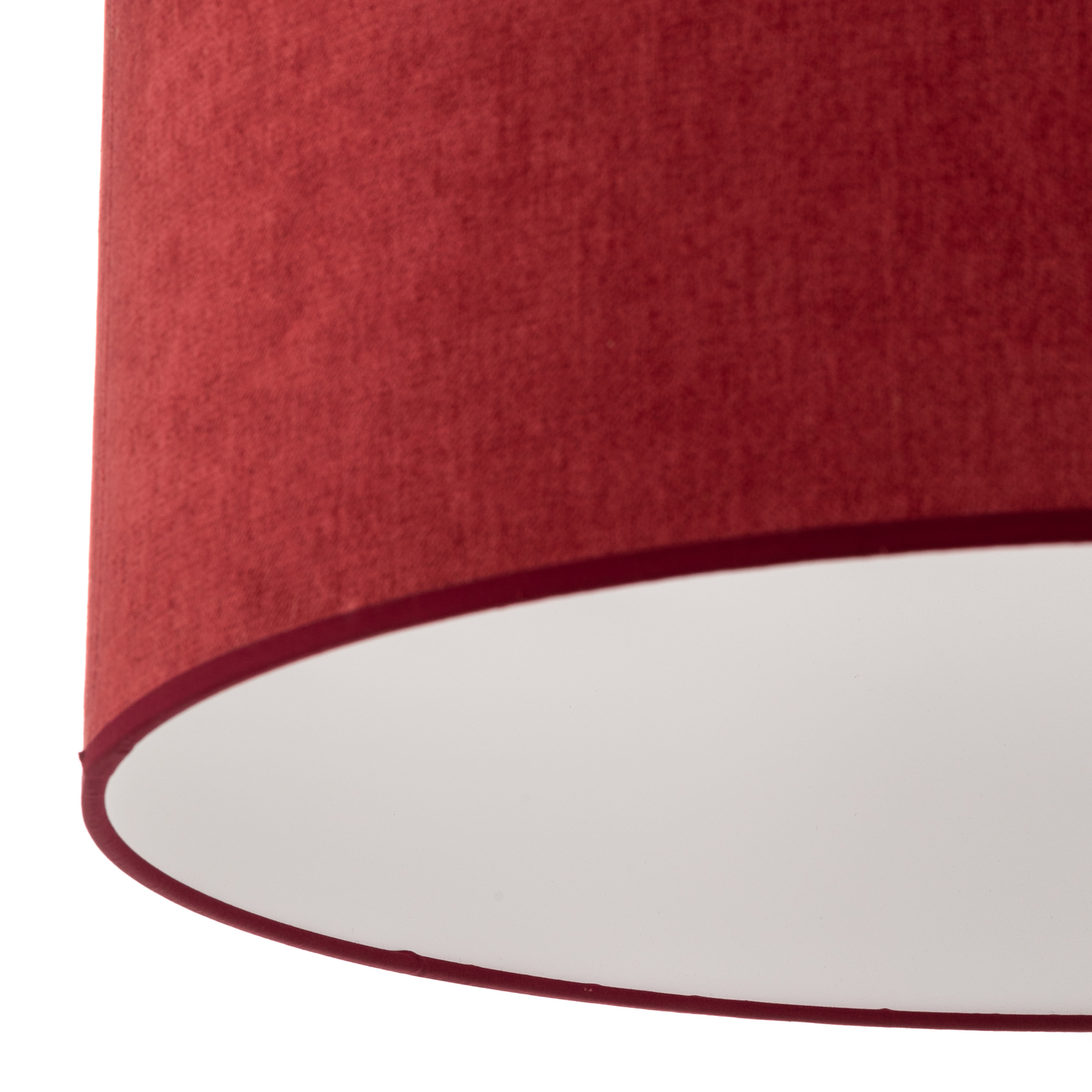 Závesná lampa Bristol, tkaný vzor, červená