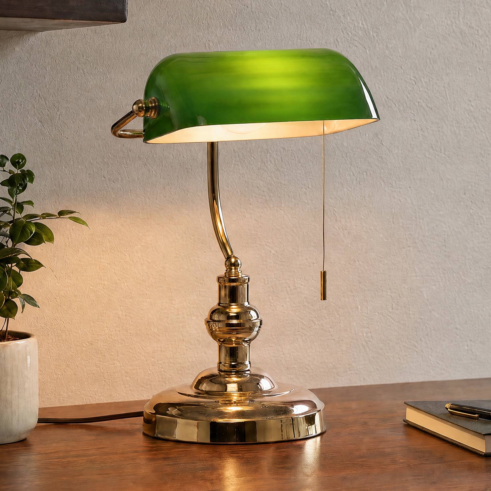 Lampe à poser Lindby Milenka, laiton, hauteur 39 cm, métal