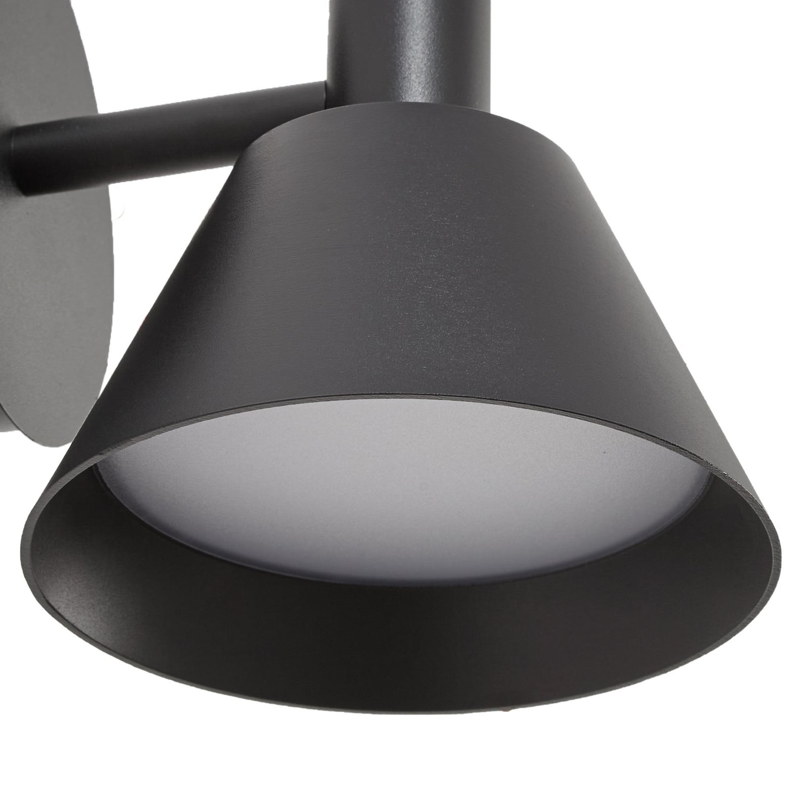 Lucande Tabena LED outdoor wall light, matt black, IP44, CCT