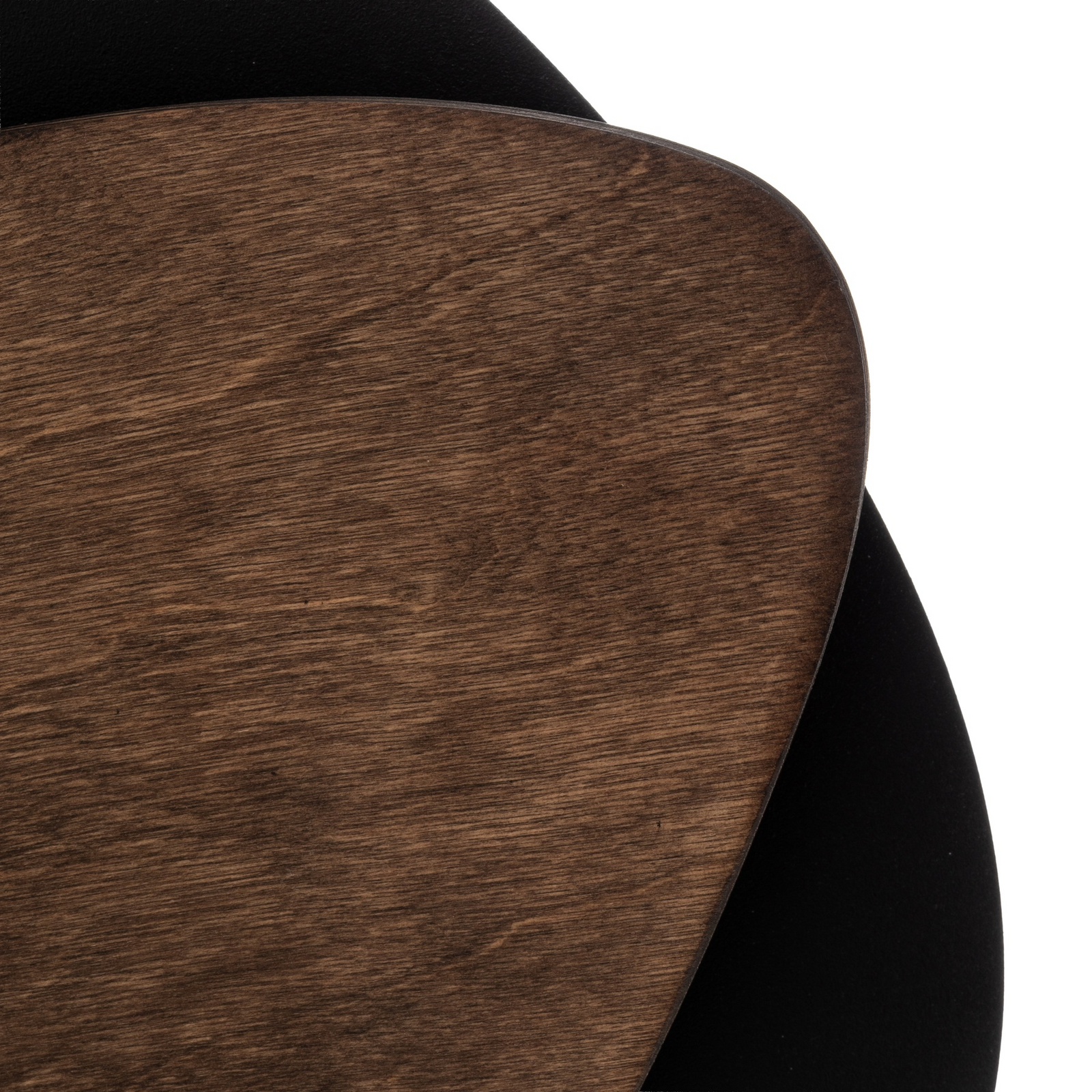 LED nástěnné světlo Pedra, černá/wenge, ocel, dřevo, 3 000 K