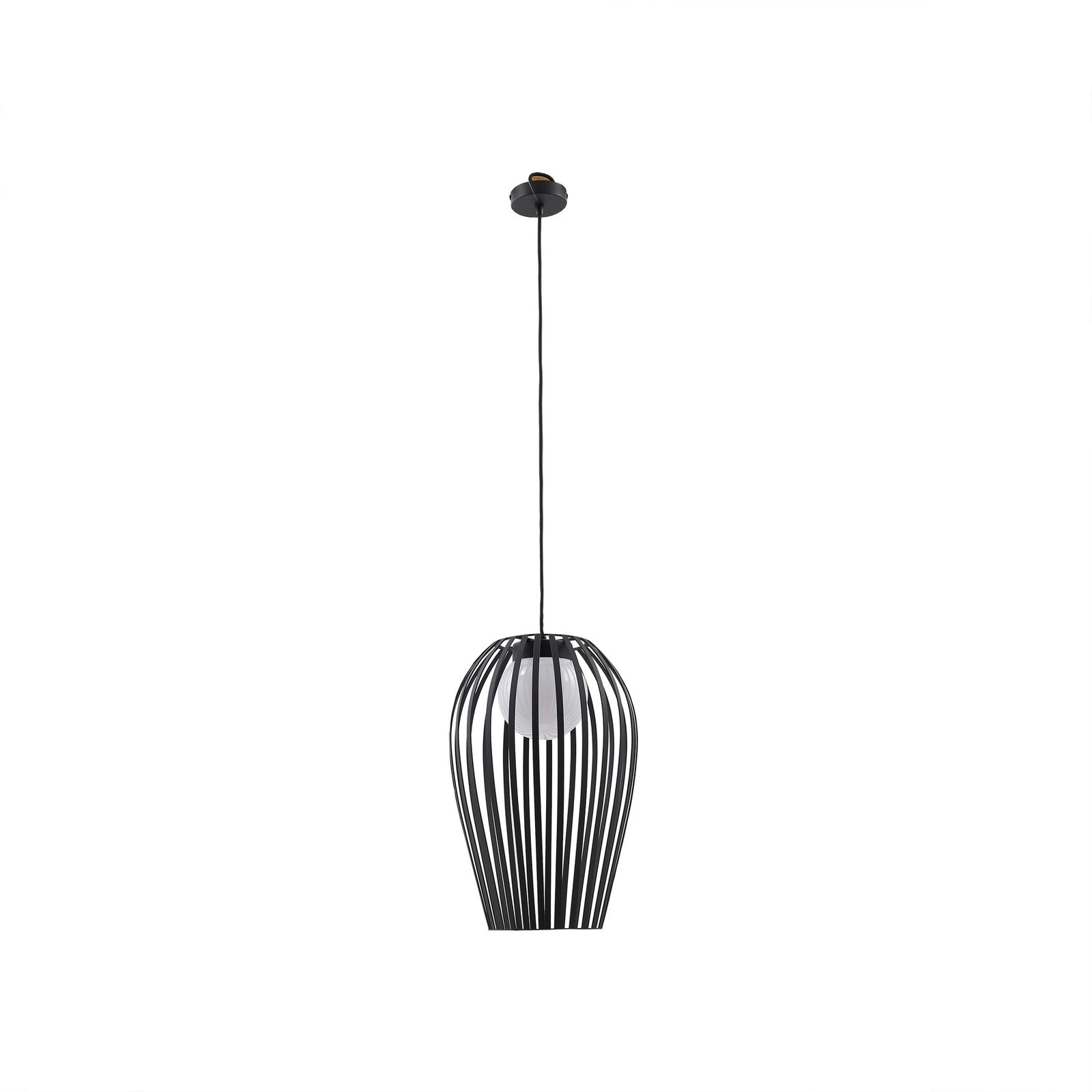 Lucande suspension d'extérieur Marrin, noir, métal, Ø 31 cm