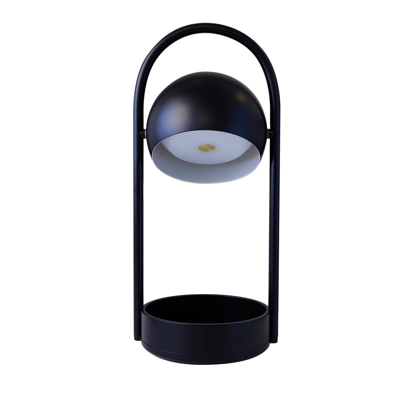 FRANDSEN Lampă de masă cu LED și baterie reîncărcabilă Ball Portable negru - Camera de zi / sufragerie - Design - Metal