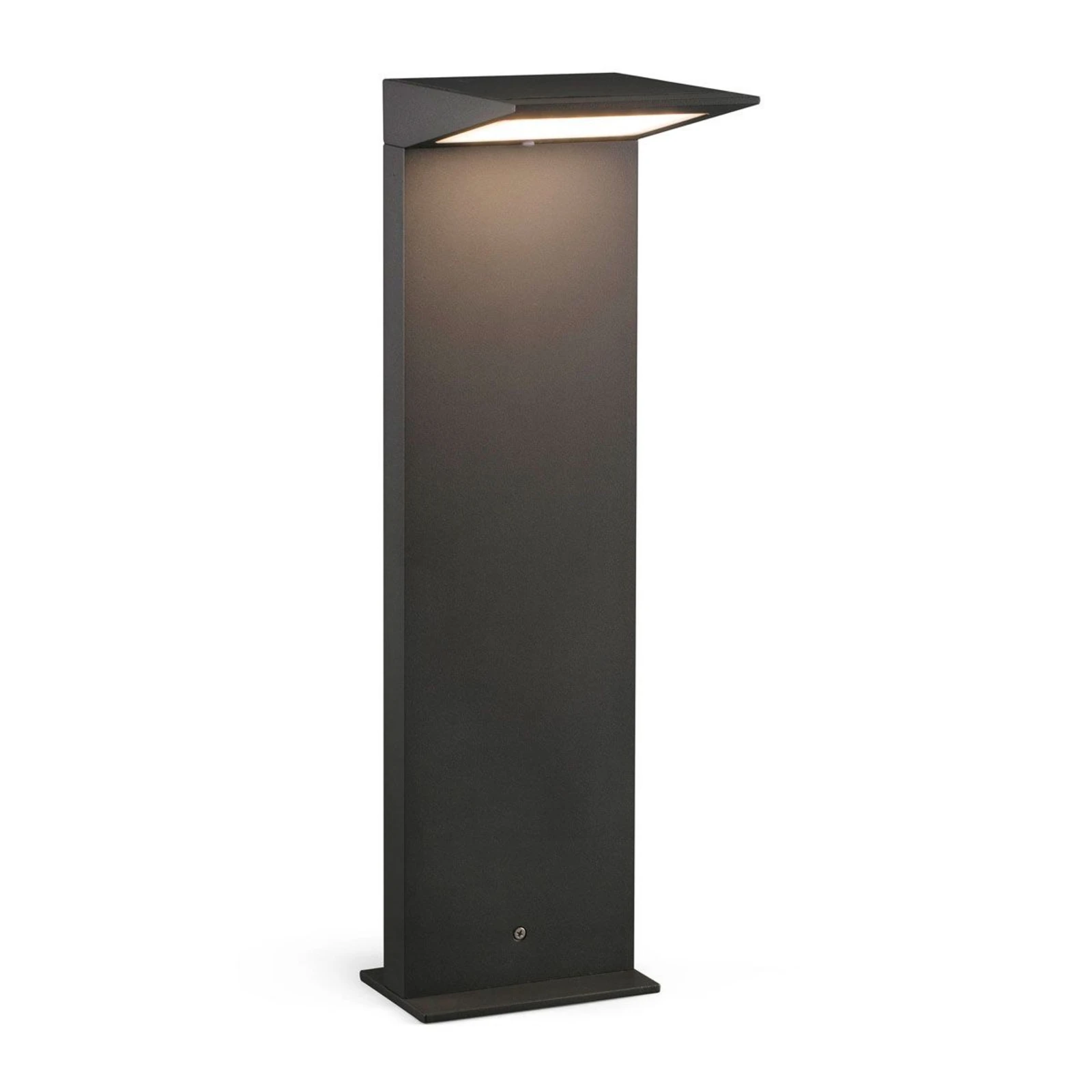 LED-es napelemes utcai lámpa Soleil, antracit, fém, IP54, érzékelő